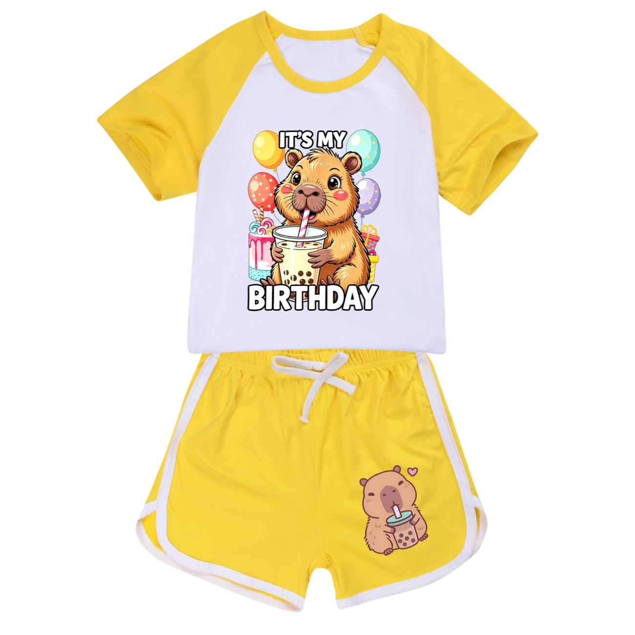 Tee & Shorts Active Set — 5821 Edition, Style 08 · Set · Yellow