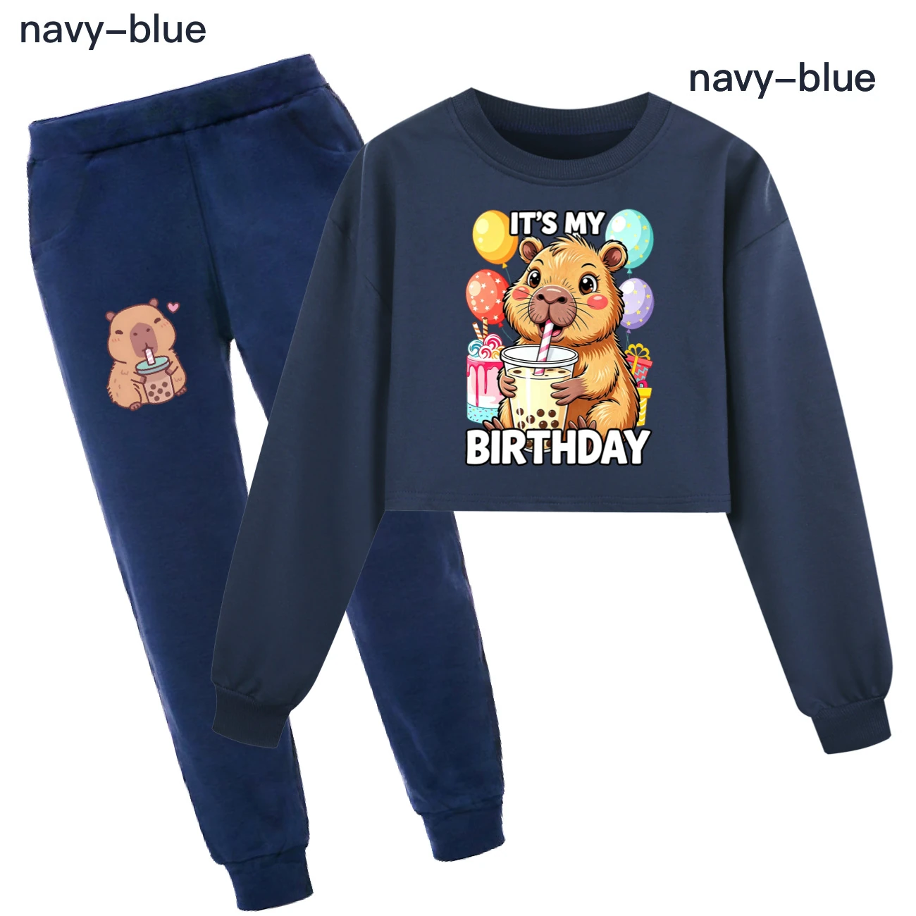 Cropped Sweatshirt Play Set — 5821 Edition, Style 08 · Set · Royal Blue