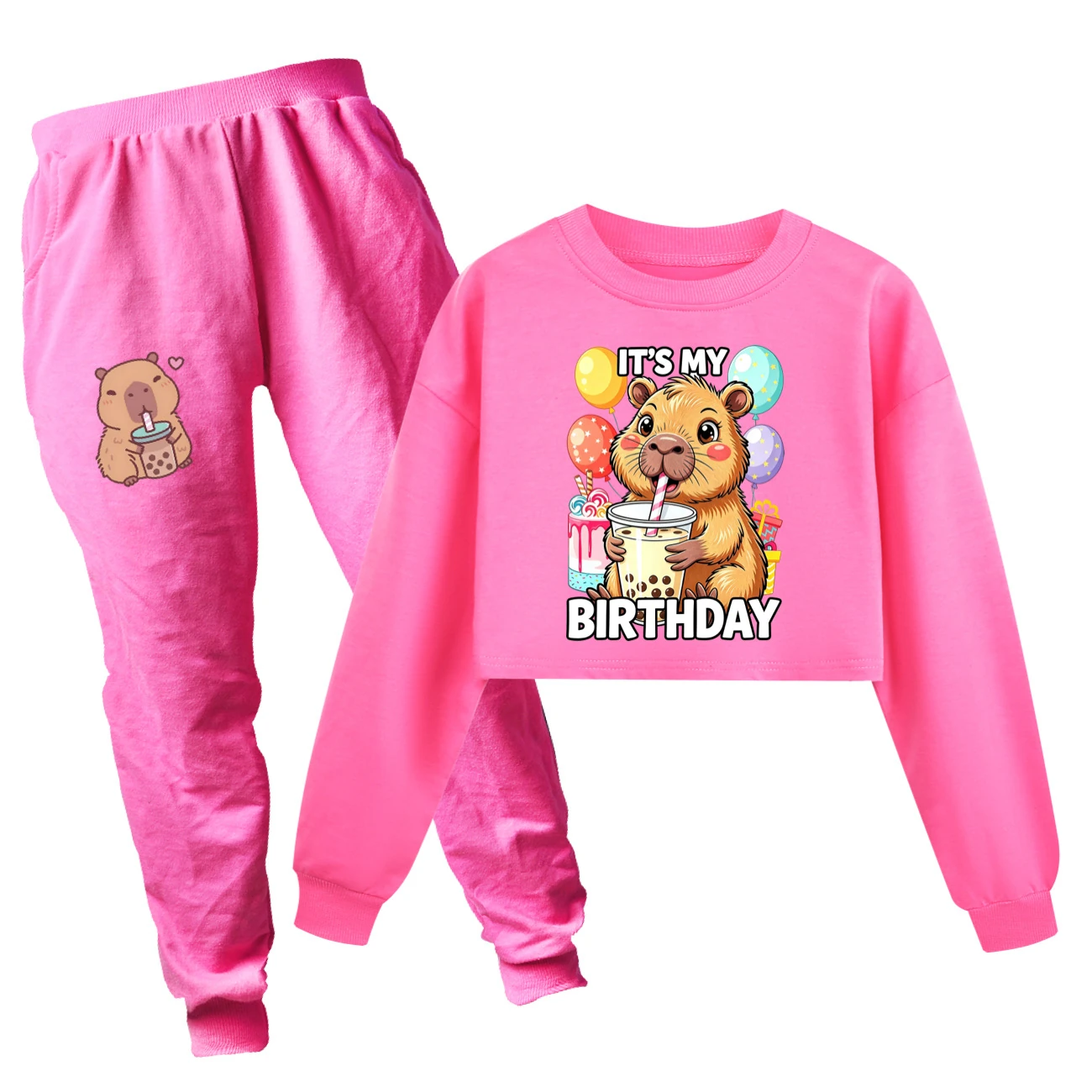 Cropped Sweatshirt Play Set — 5821 Edition, Style 09 · Set · Rose