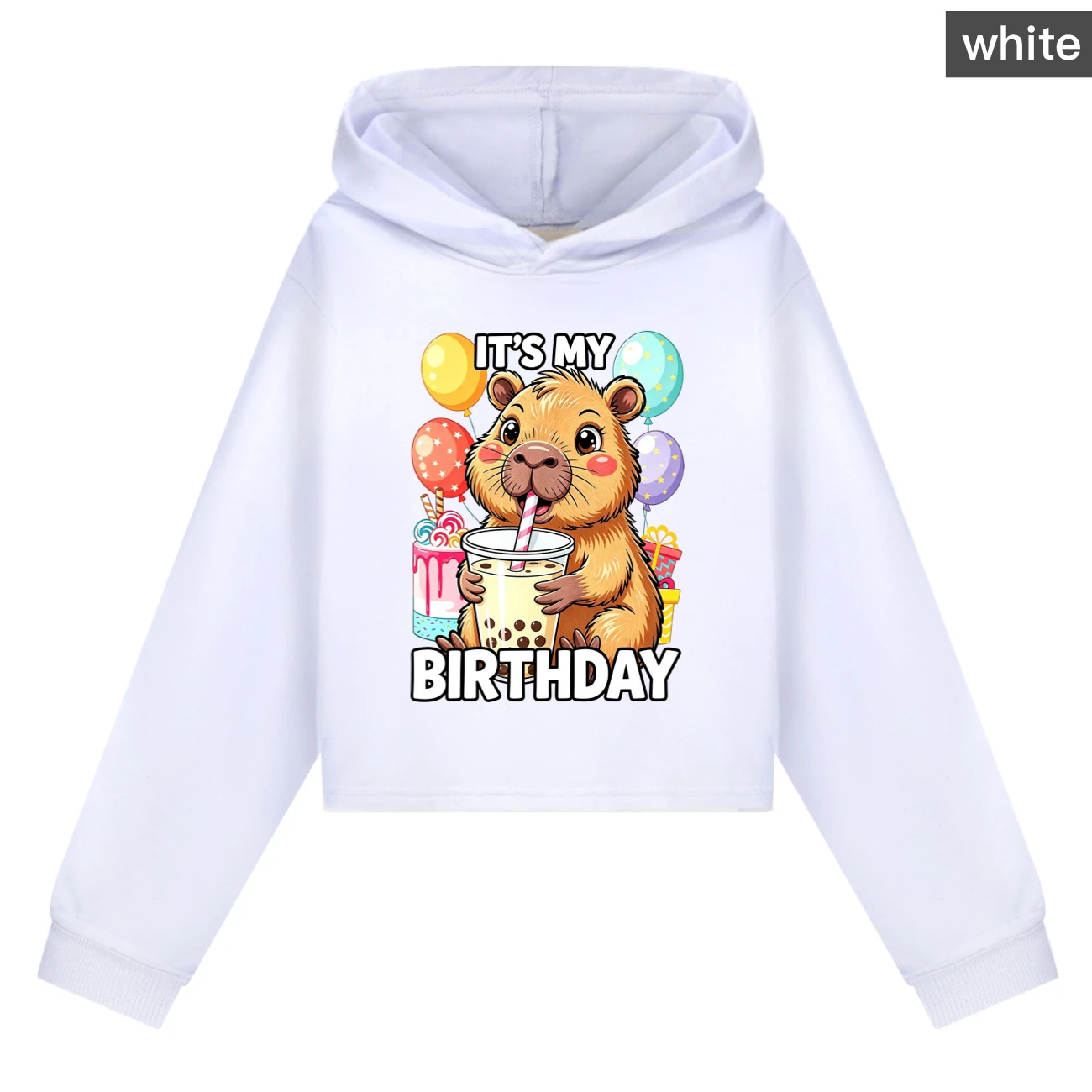 Cropped Hoodie Set — 5821 Edition, Style 02 · White