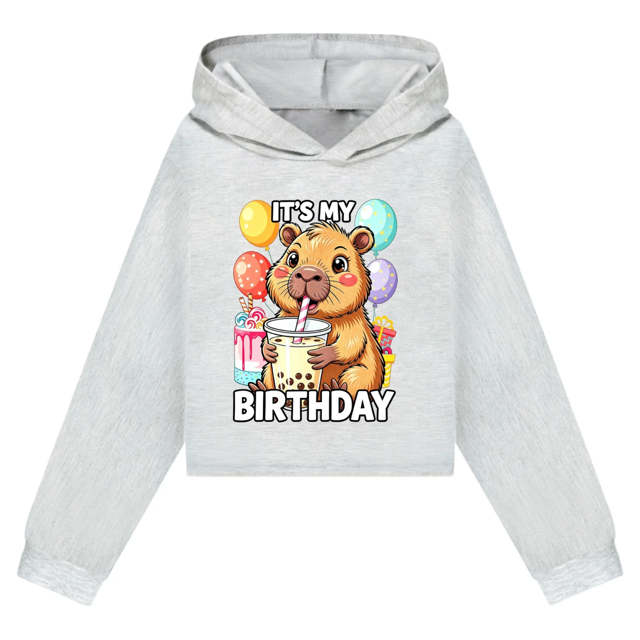 Cropped Hoodie Set — 5821 Edition, Style 03 · Grey