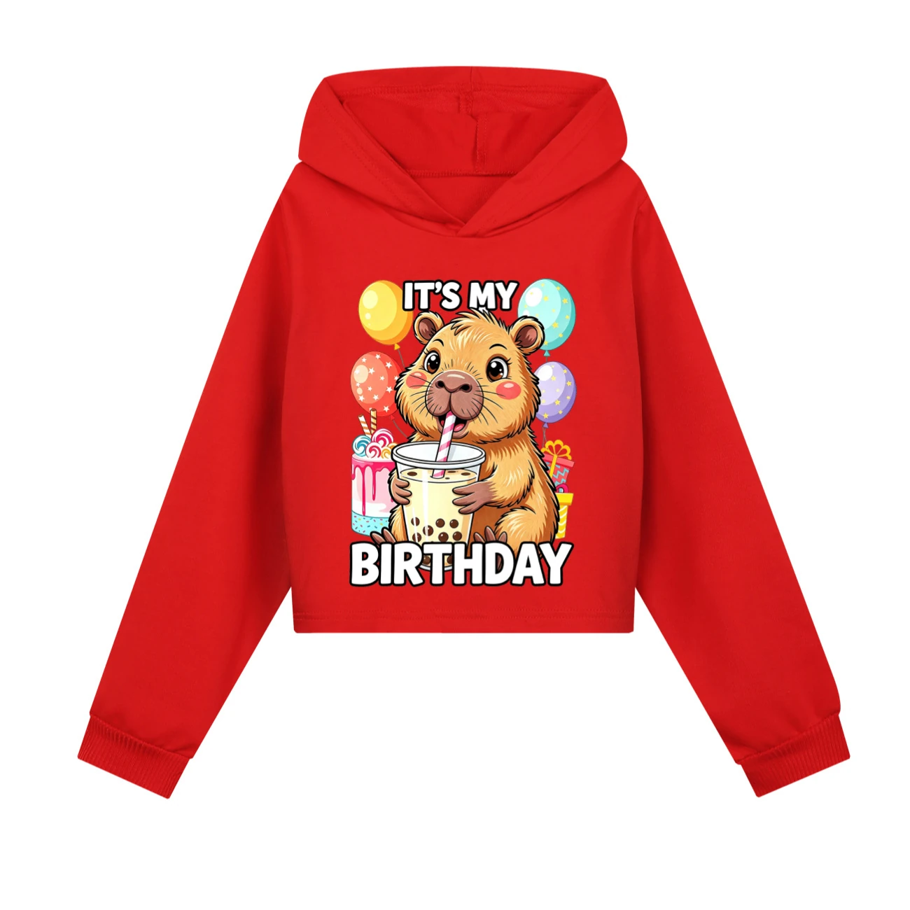 Cropped Hoodie Set — 5821 Edition, Style 05 · Red