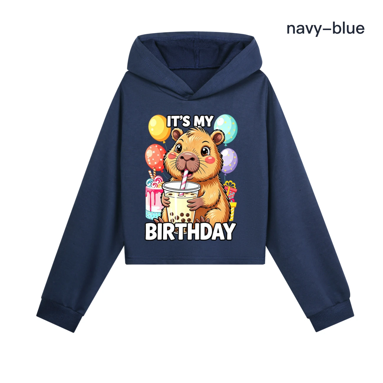Cropped Hoodie Set — 5821 Edition, Style 08 · Navy
