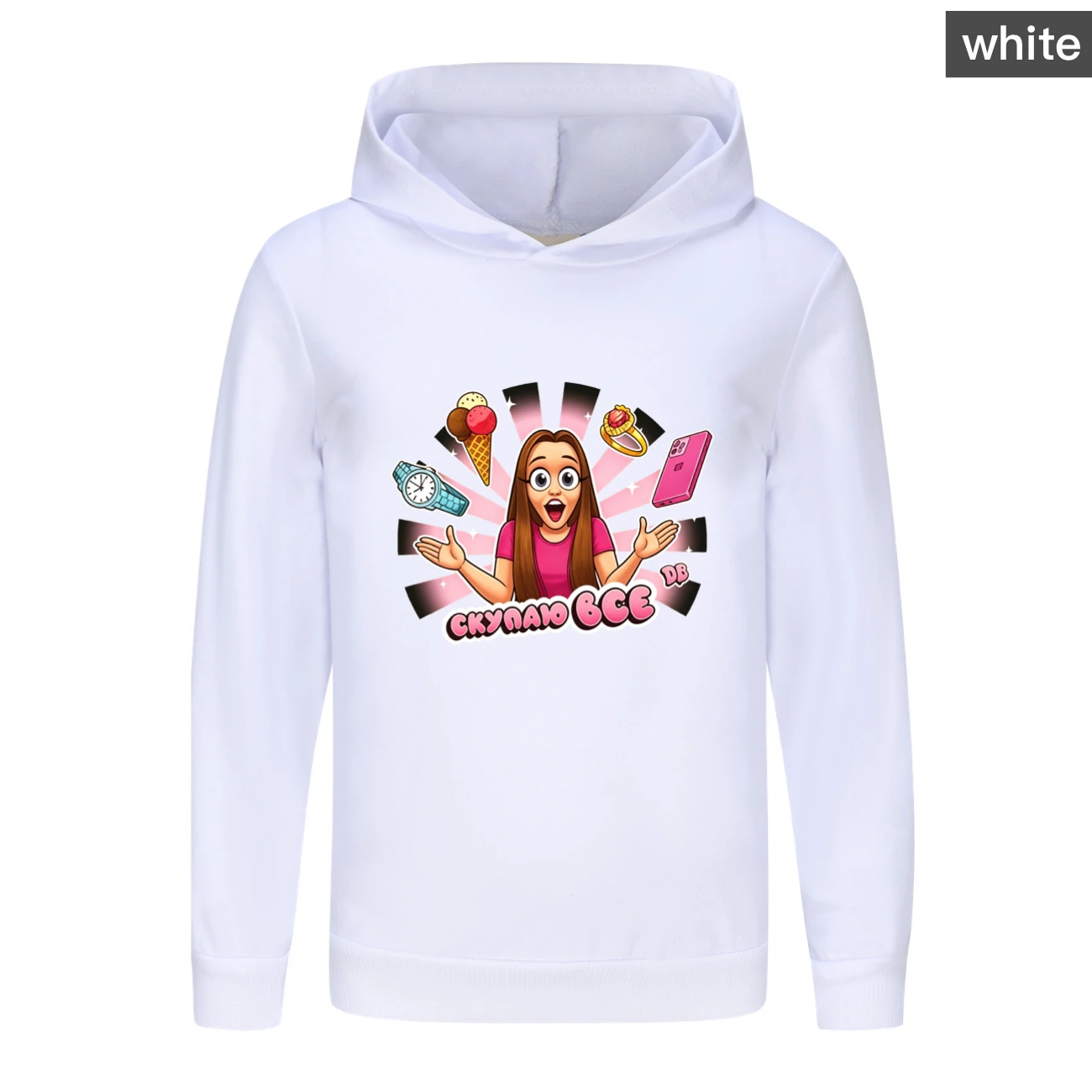 Classic Hoodie & Jogger Set — 5822 Edition, Style 05 · White