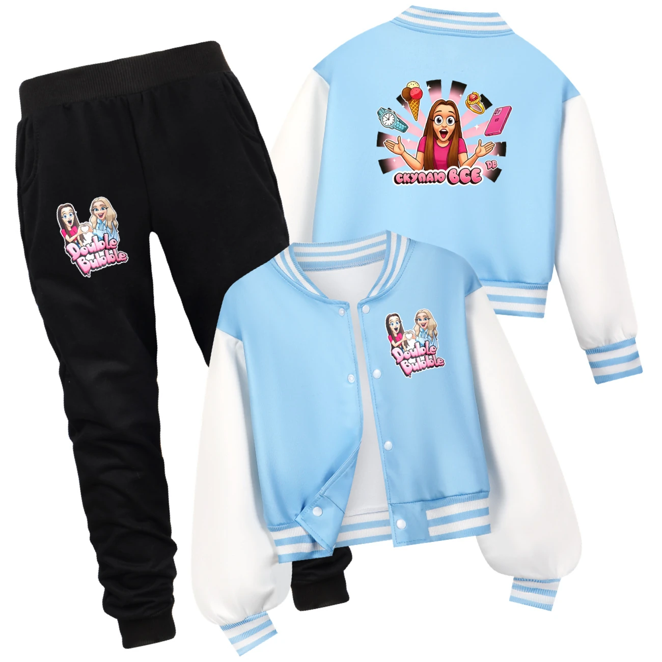 Playtime Varsity Layering Set — 5822 Edition, Style 09 · Set · Light Blue