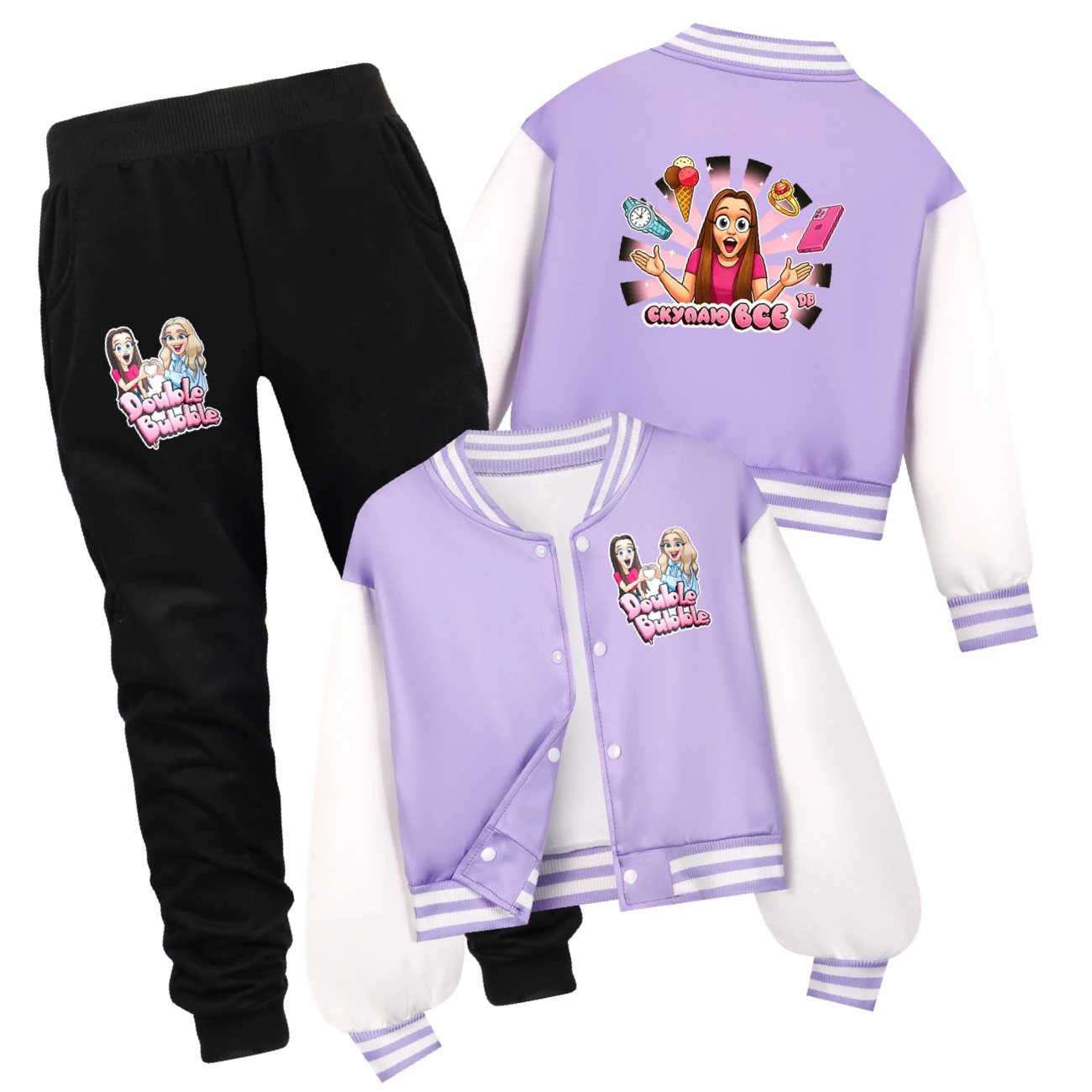 Playtime Varsity Layering Set — 5822 Edition, Style 10 · Set · Purple