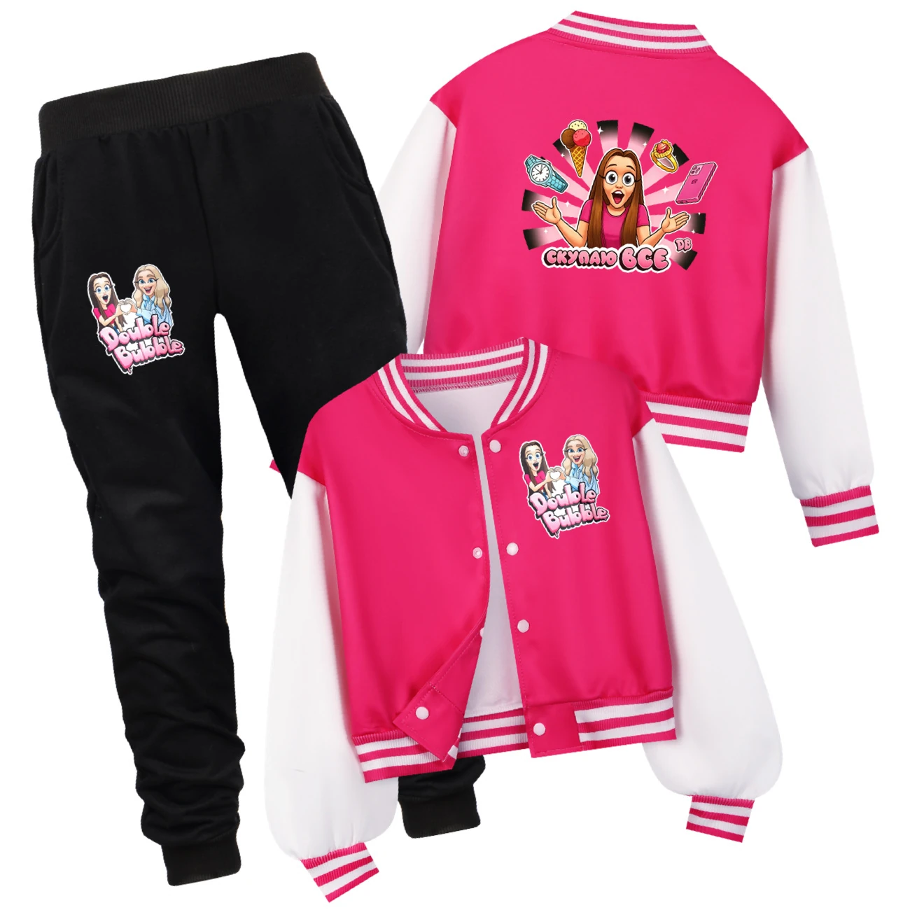 Playtime Varsity Layering Set — 5822 Edition, Style 11 · Set · Rose