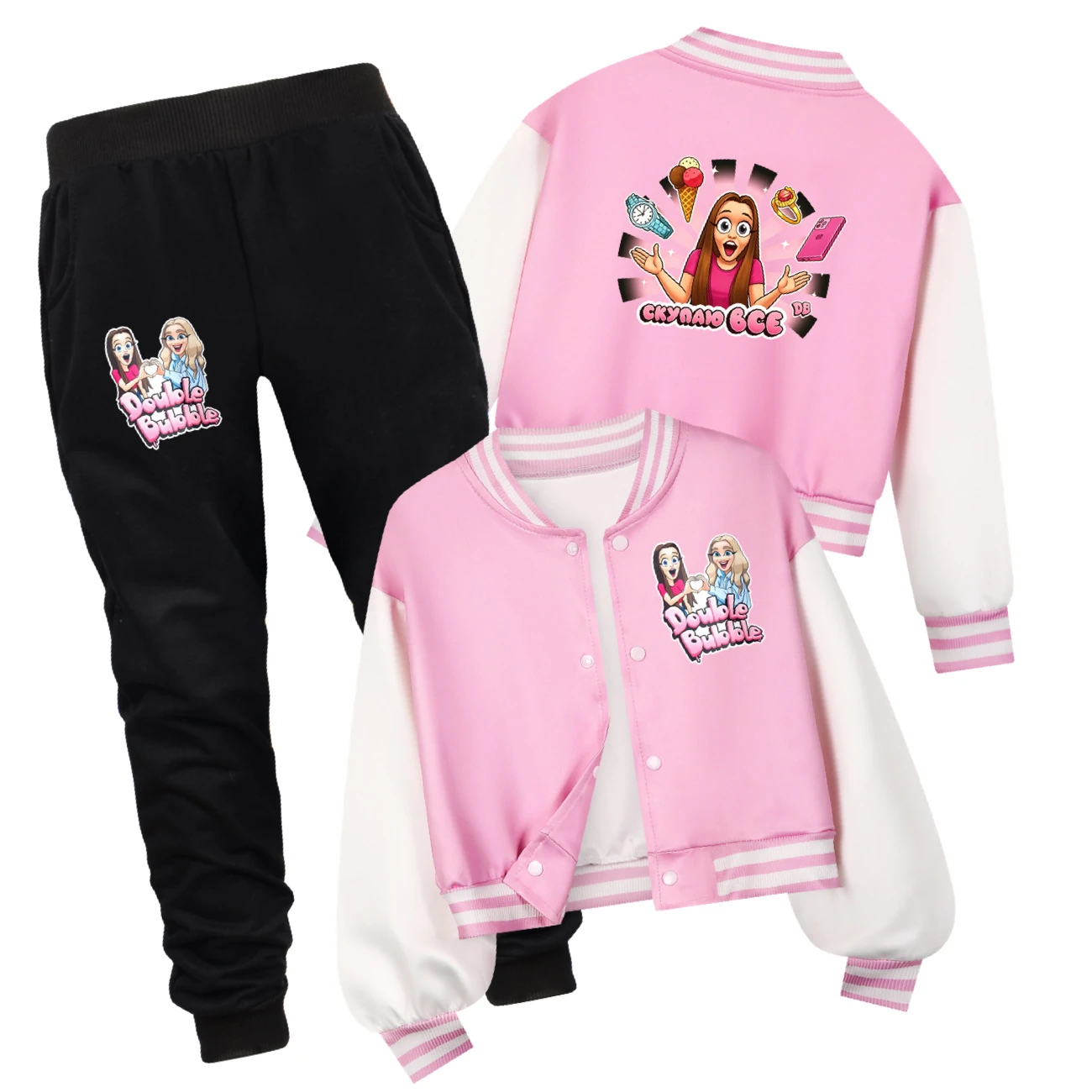 Playtime Varsity Layering Set — 5822 Edition, Style 12 · Set · Pink