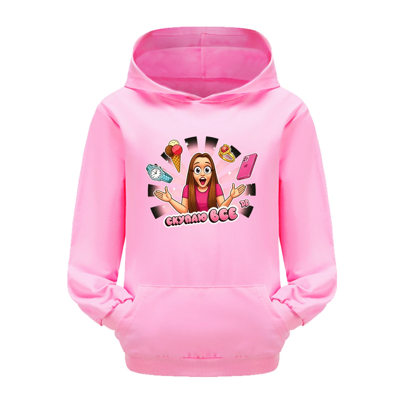 Pouch-Pocket Hoodie Set — 5822 Edition, Style 02 · Pink