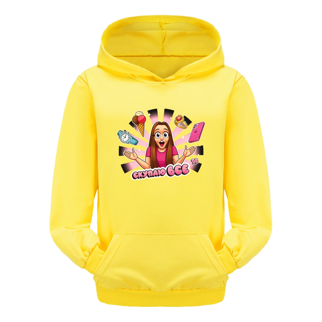 Pouch-Pocket Hoodie Set — 5822 Edition, Style 03 · Yellow