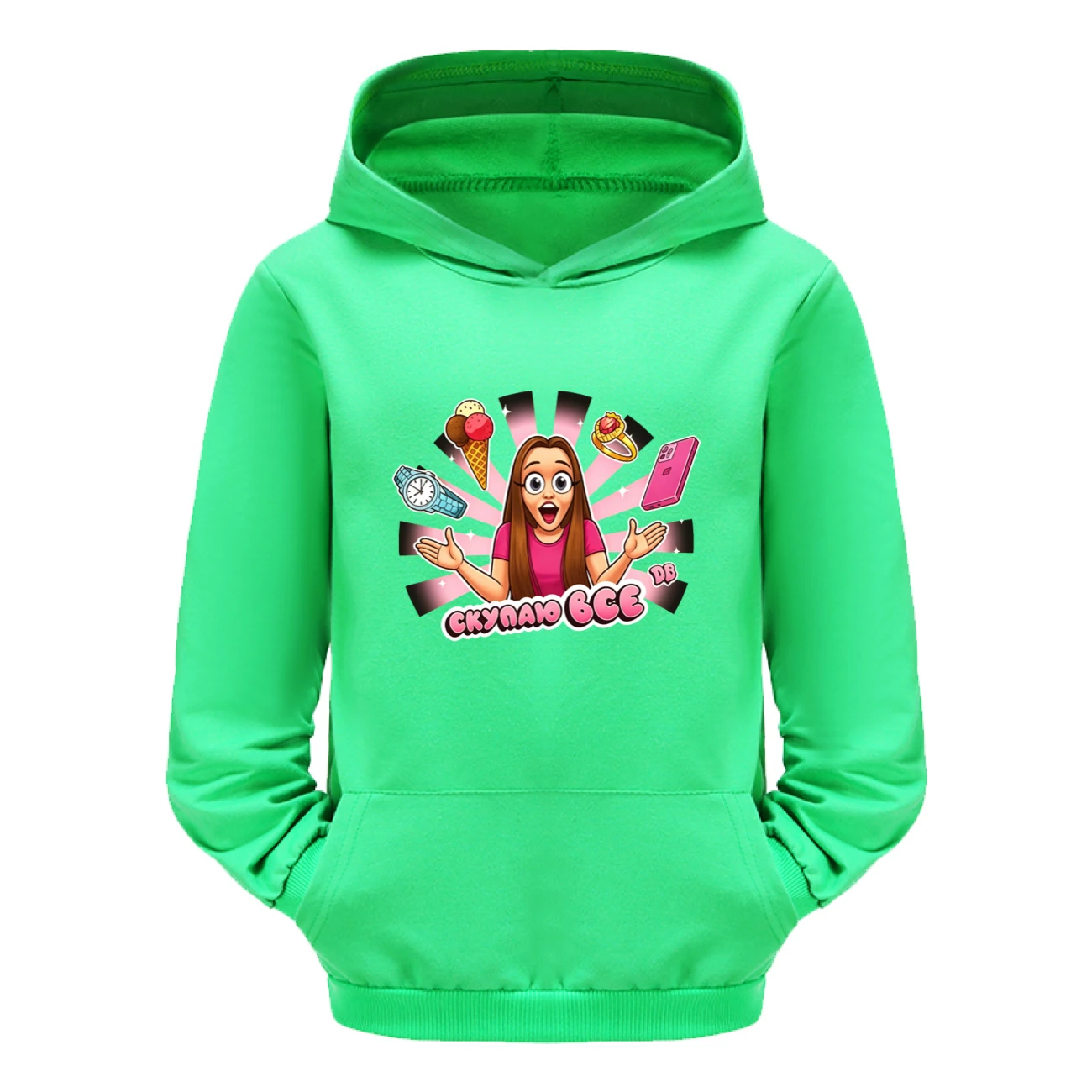 Pouch-Pocket Hoodie Set — 5822 Edition, Style 07 · Green