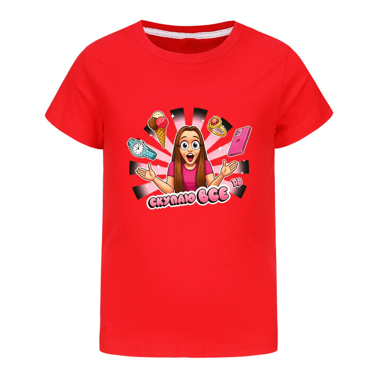 Graphic Tee & Jogger Set — 5822 Edition, Style 03 · Red