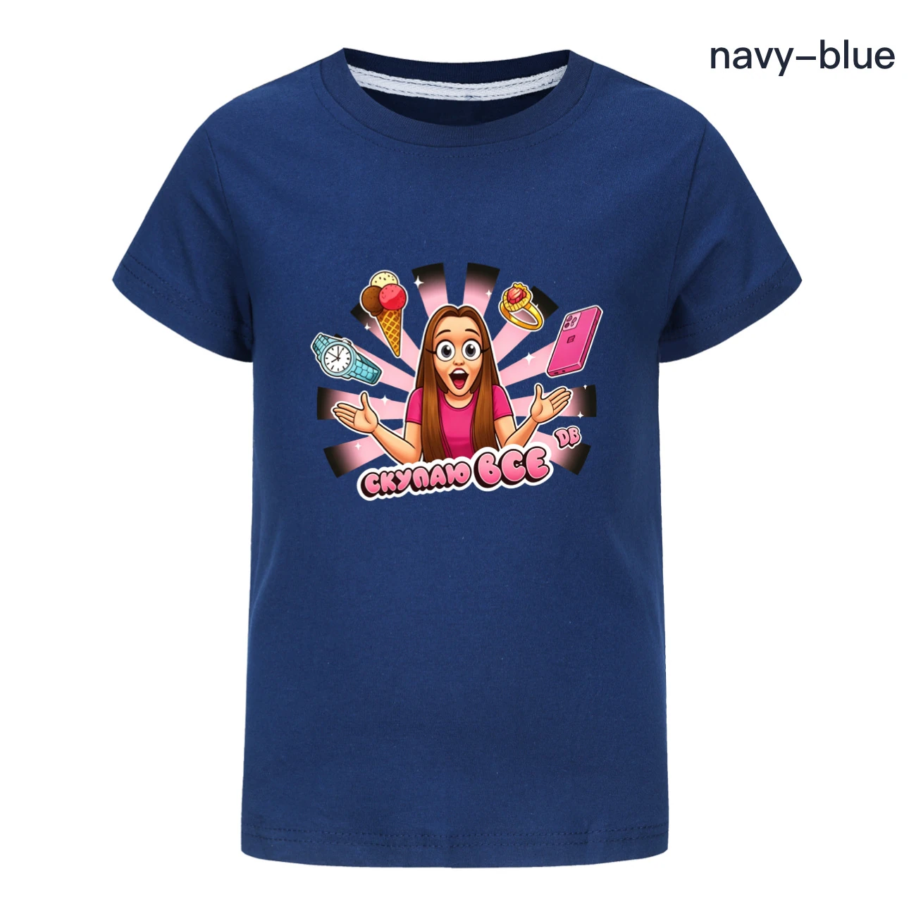 Graphic Tee & Jogger Set — 5822 Edition, Style 09 · Navy
