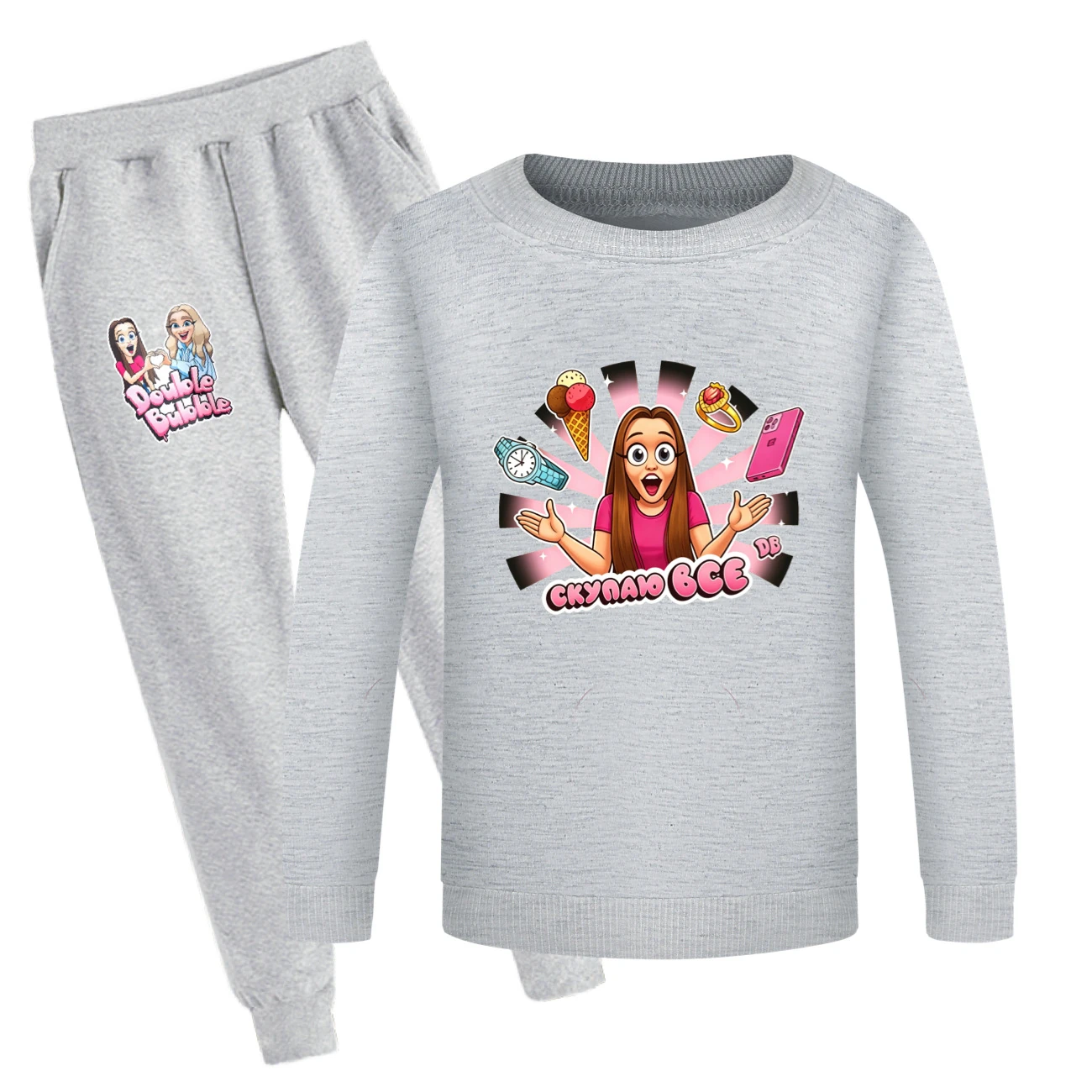 Crewneck Sweatshirt Set — 5822 Edition, Style 02 · Set · Grey