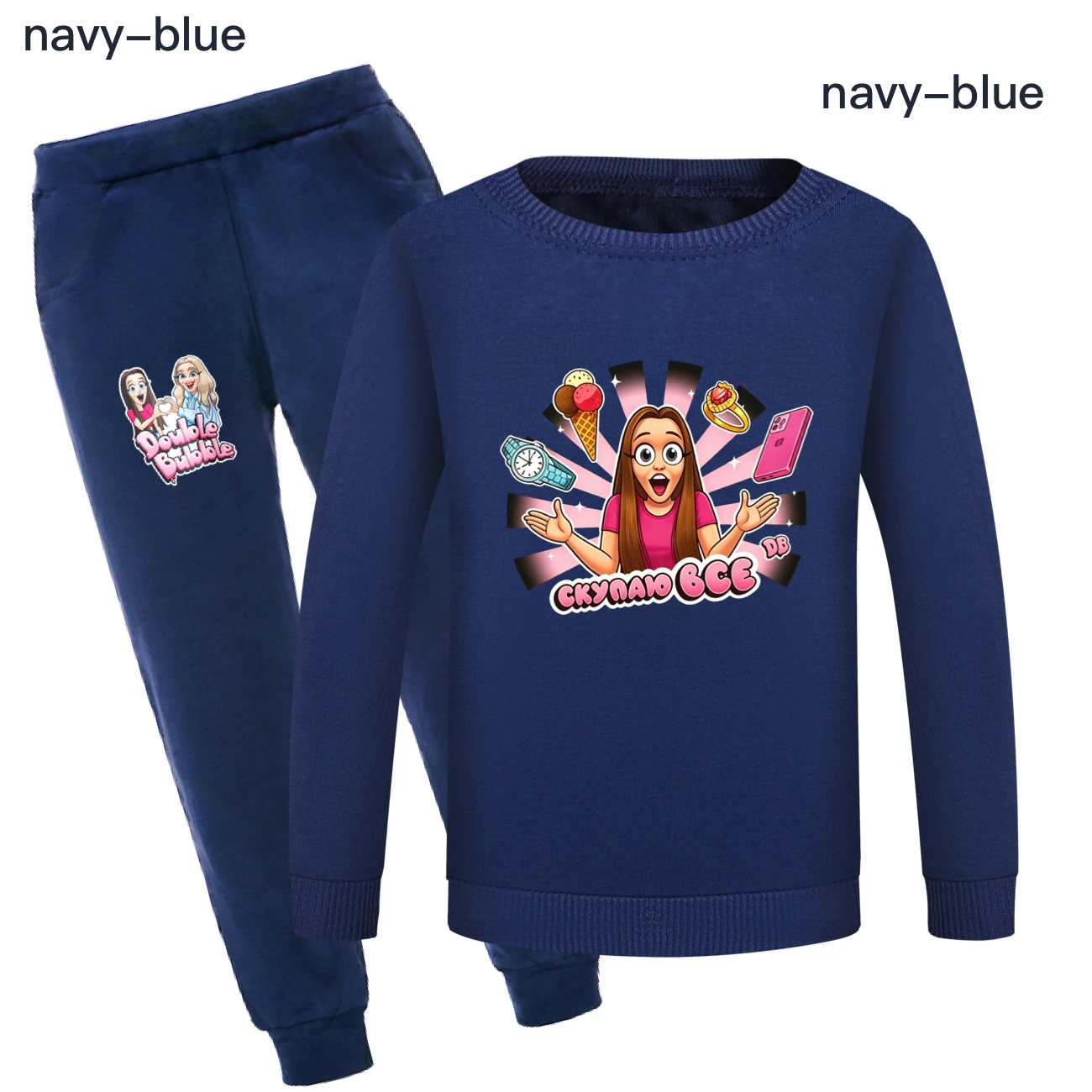 Crewneck Sweatshirt Set — 5822 Edition, Style 03 · Set · Royal Blue