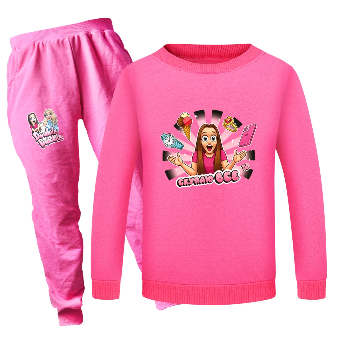 Crewneck Sweatshirt Set — 5822 Edition, Style 04 · Set · Rose