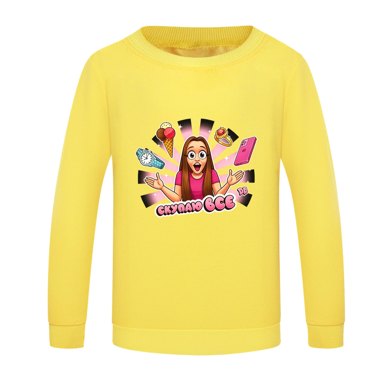 Crewneck Sweatshirt Set — 5822 Edition, Style 06 · Crewneck · Yellow