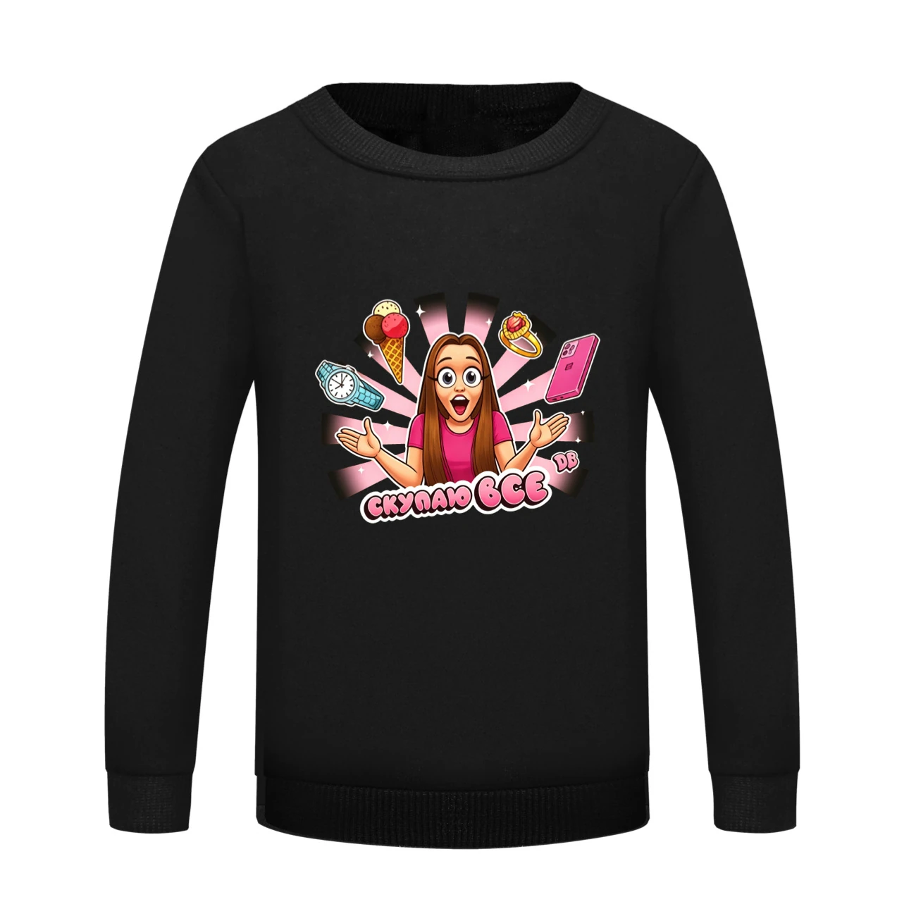 Crewneck Sweatshirt Set — 5822 Edition, Style 09 · Crewneck · Black
