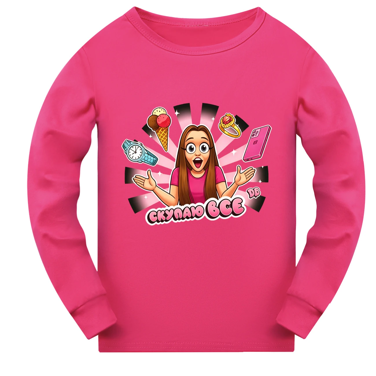 Everyday Long & Short Sleeve Tee — 5822 Edition, Style 03 · Long Sleeve · Rose