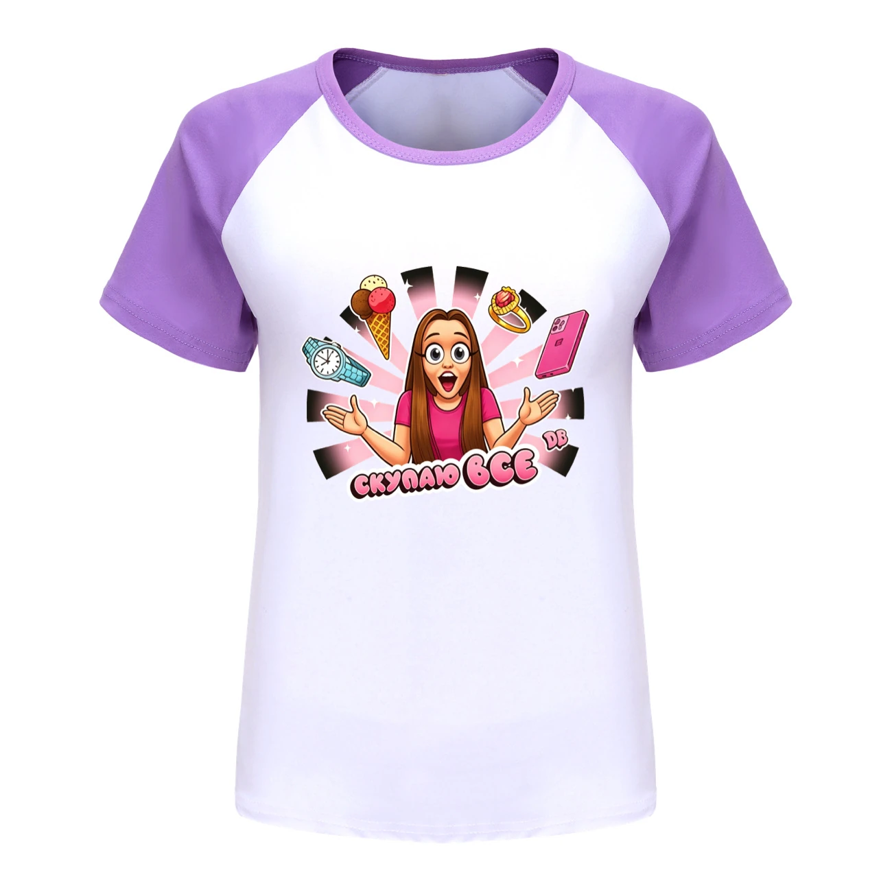Everyday Long & Short Sleeve Tee — 5822 Edition, Style 09 · Short Sleeve · Purple