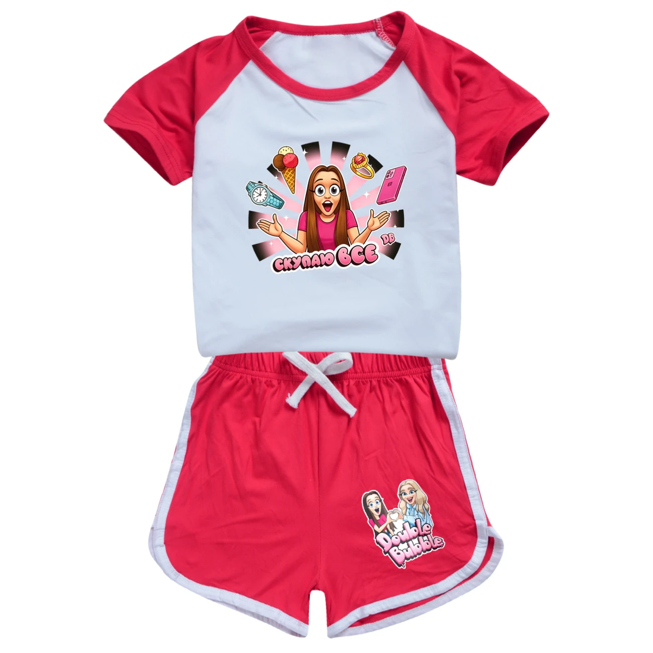 Tee & Shorts Active Set — 5822 Edition, Style 01 · Set · Red