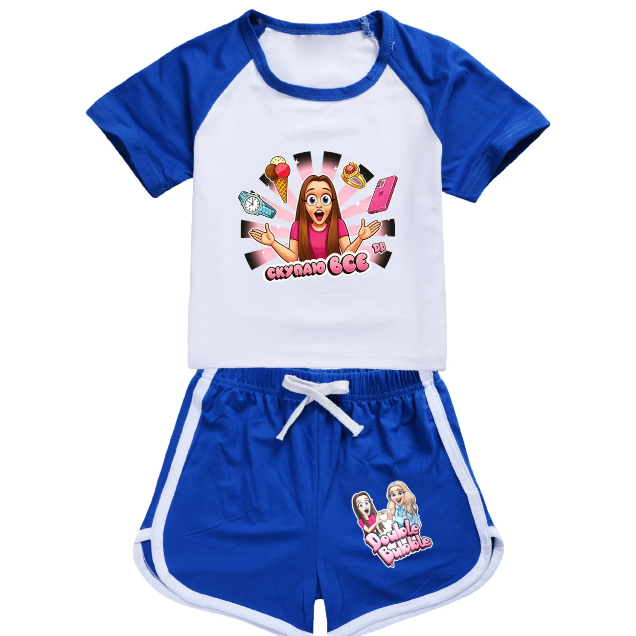 Tee & Shorts Active Set — 5822 Edition, Style 03 · Set · Blue