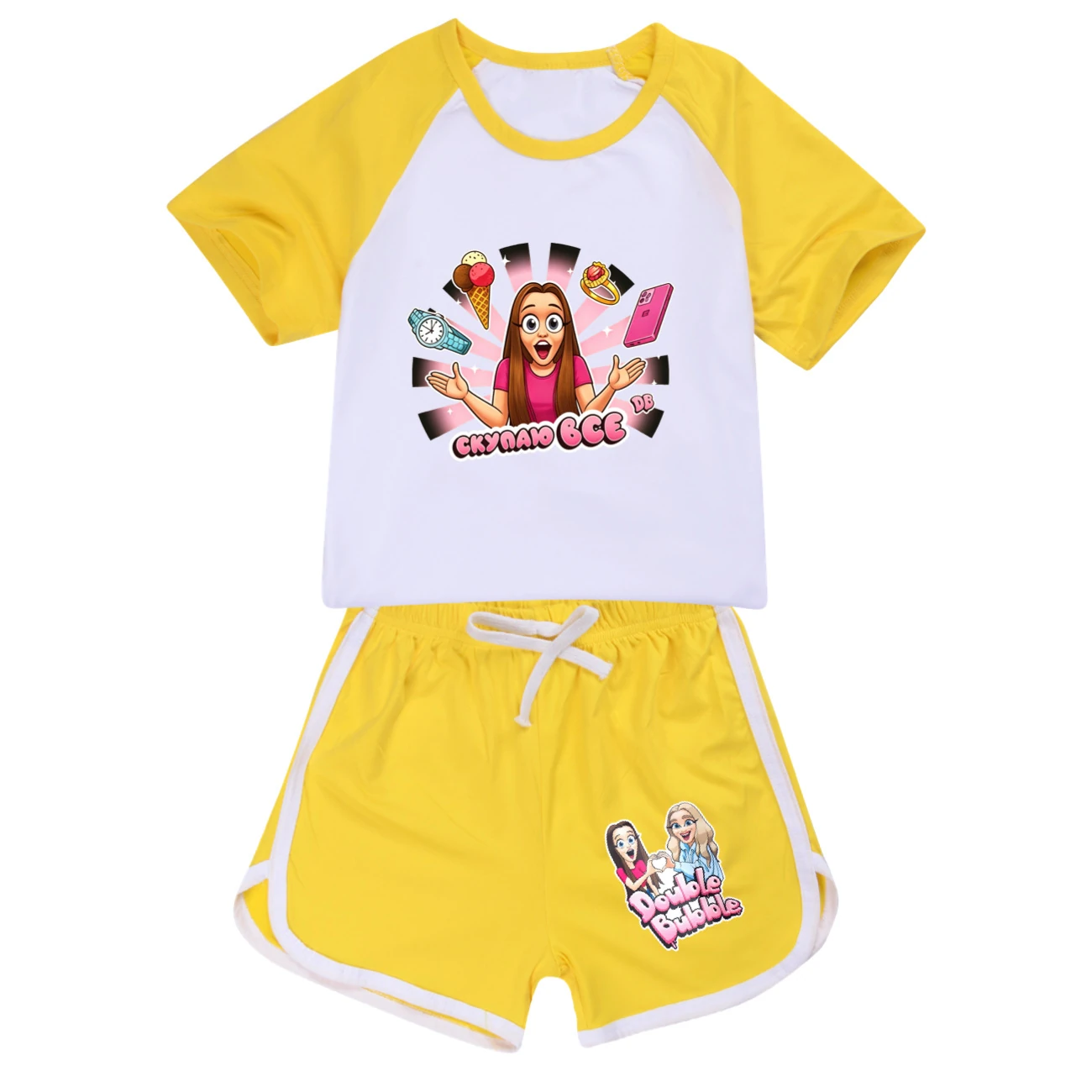 Tee & Shorts Active Set — 5822 Edition, Style 08 · Set · Yellow