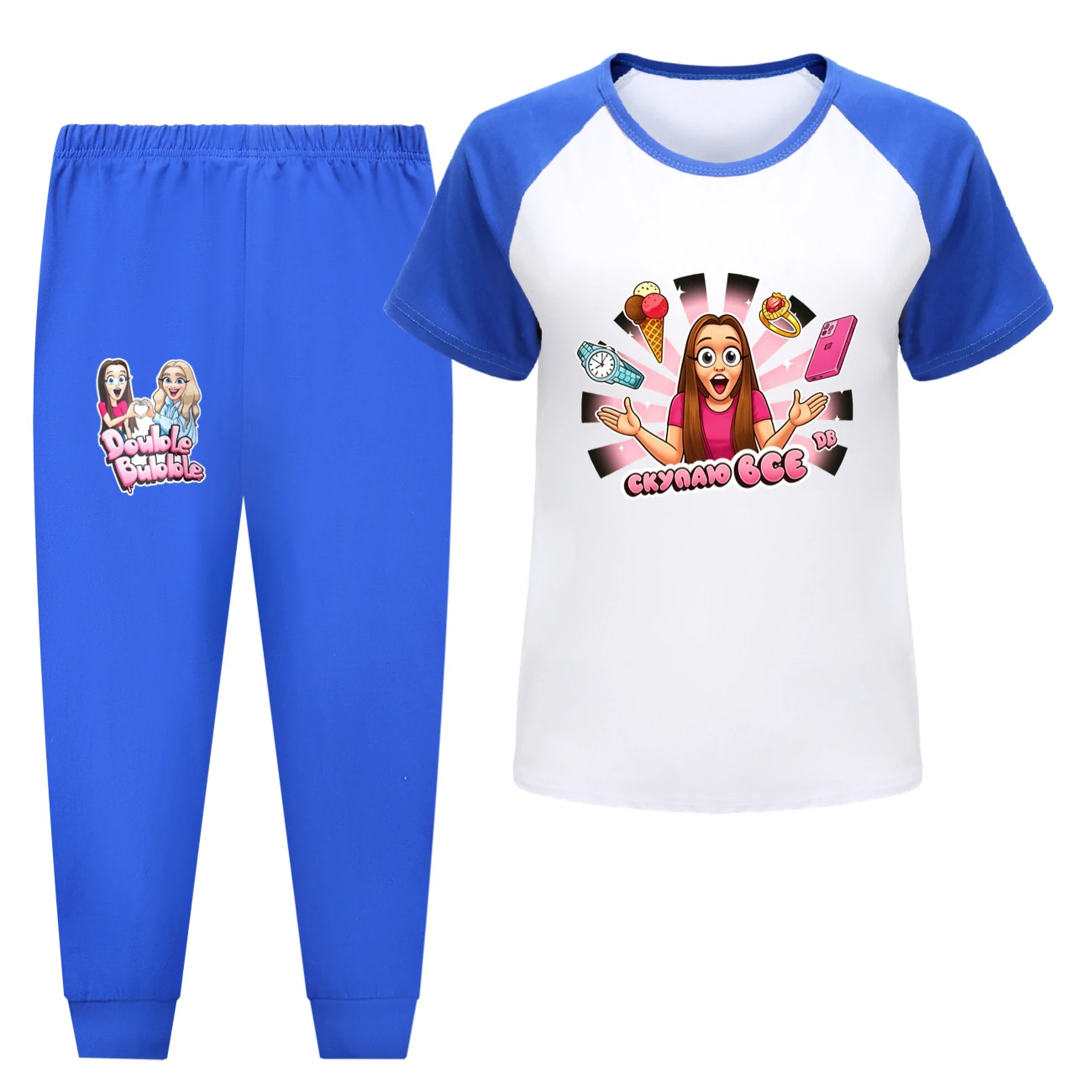 Tee & Shorts Active Set — 5822 Edition, Style 12 · Pants · Blue
