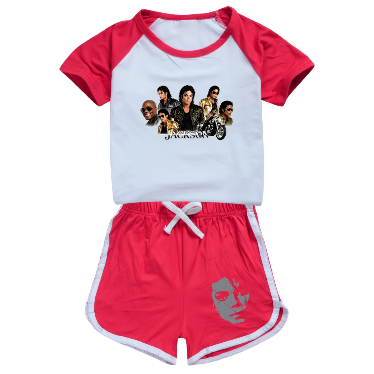 Kids’ Tee & Shorts Active Set — 5829 Edition, Style 01 · Set · Red