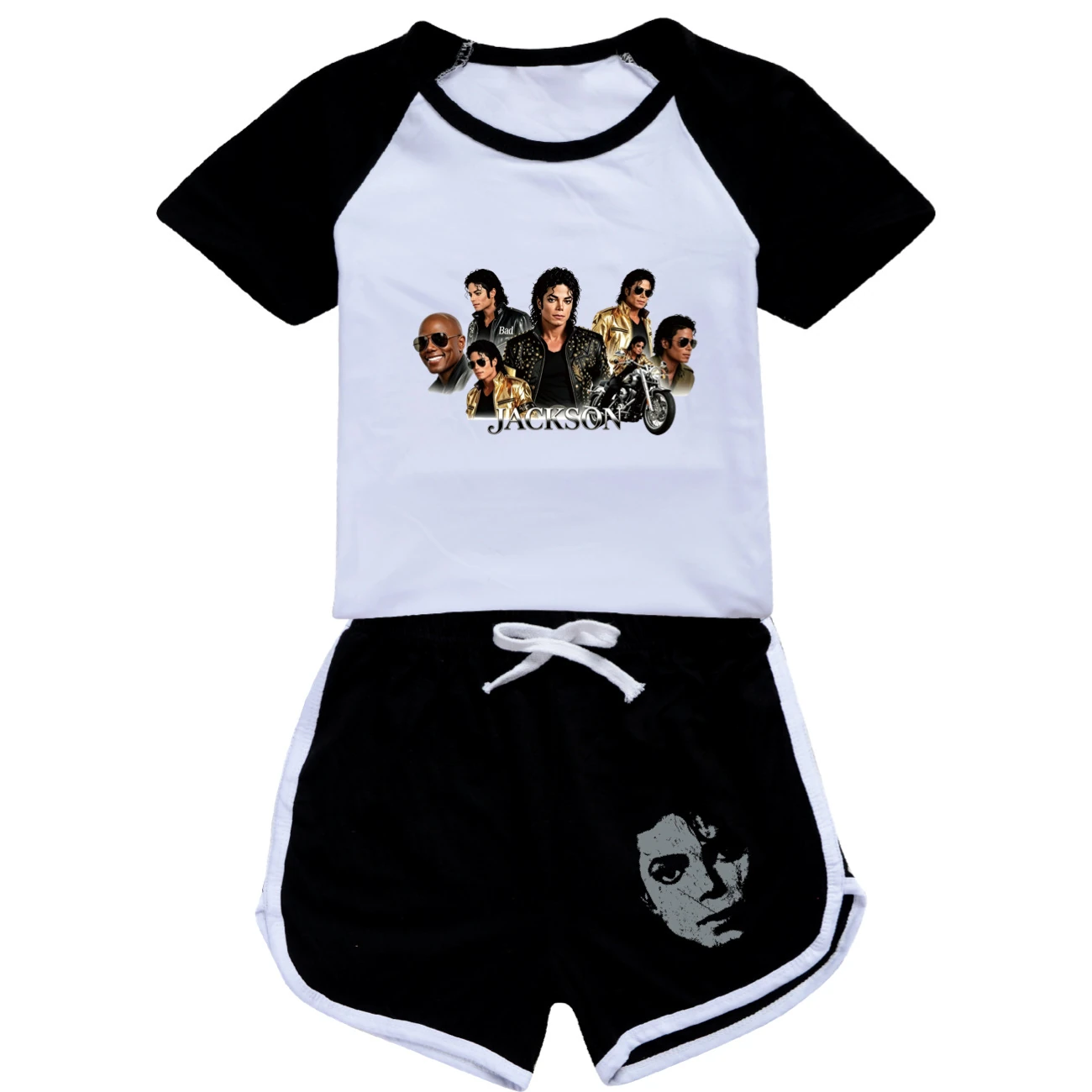 Kids’ Tee & Shorts Active Set — 5829 Edition, Style 02 · Set · Black