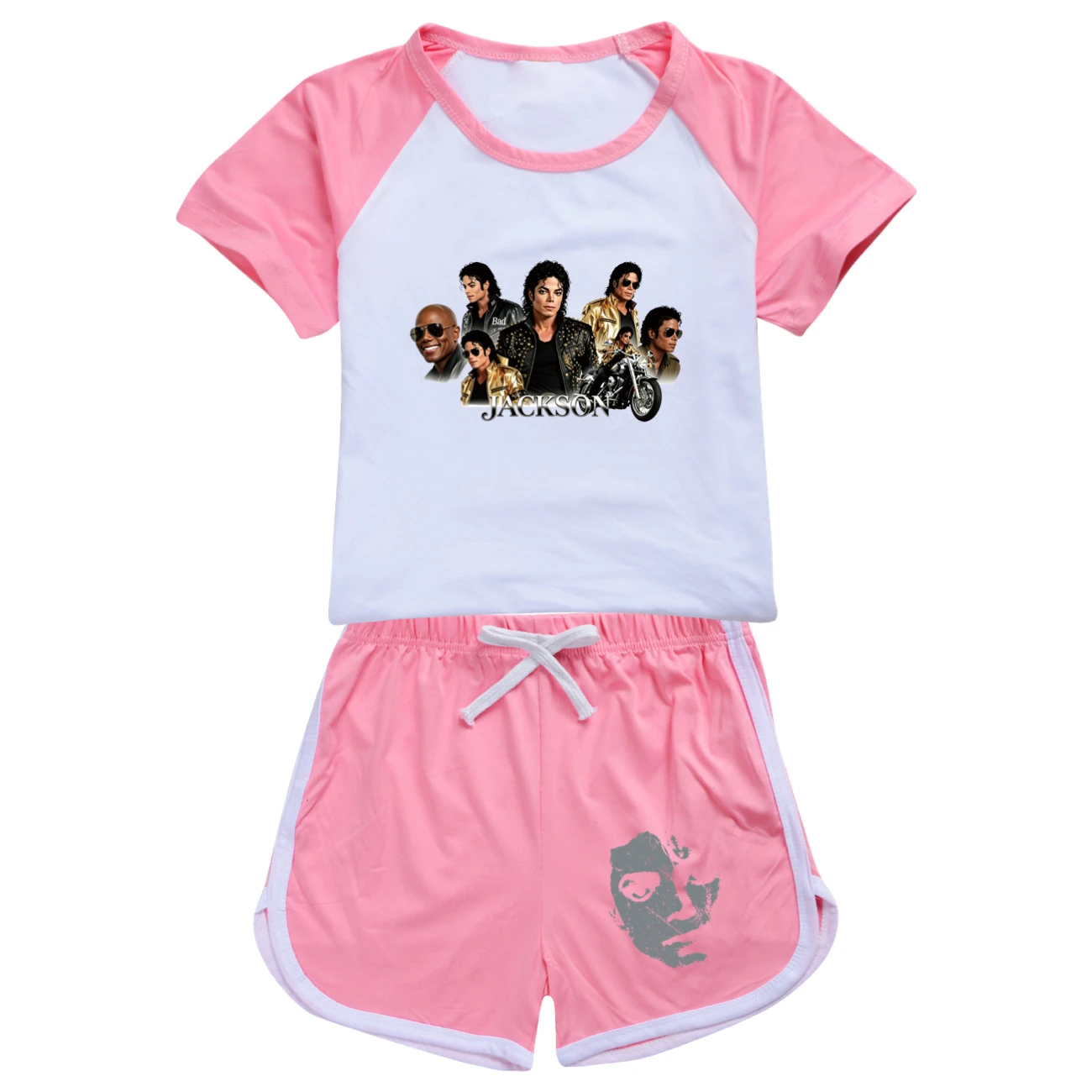 Kids’ Tee & Shorts Active Set — 5829 Edition, Style 05 · Set · Pink