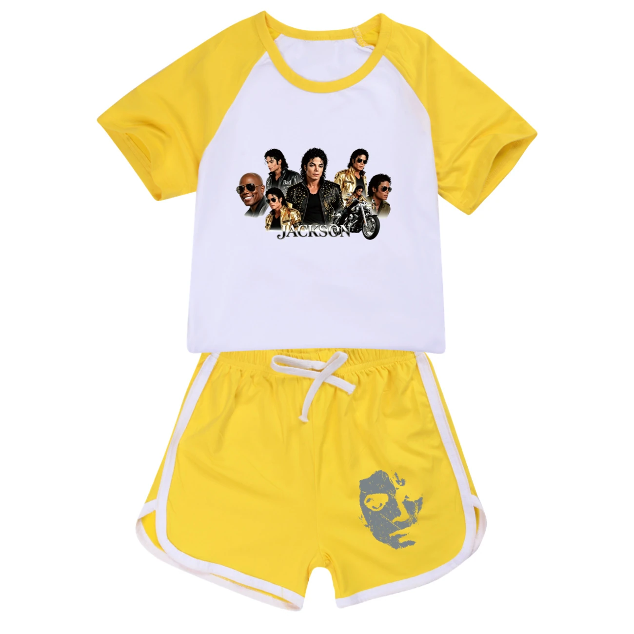 Kids’ Tee & Shorts Active Set — 5829 Edition, Style 08 · Set · Yellow