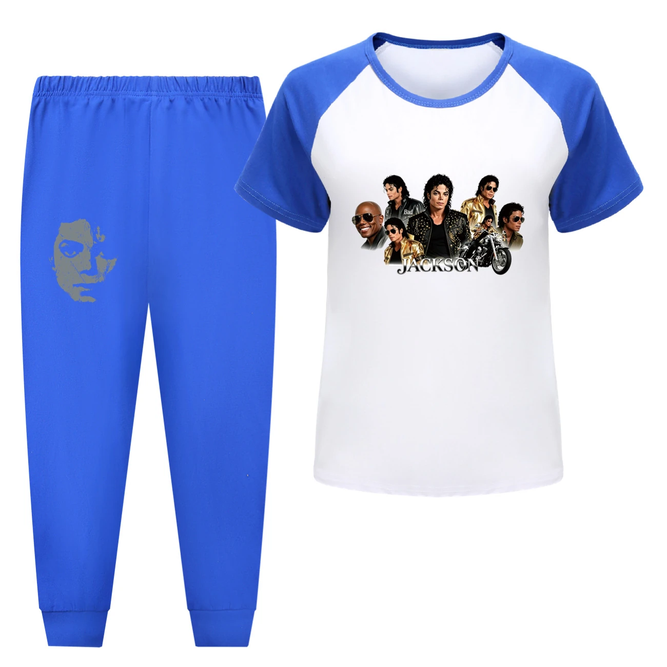 Kids’ Tee & Shorts Active Set — 5829 Edition, Style 12 · Pants · Blue