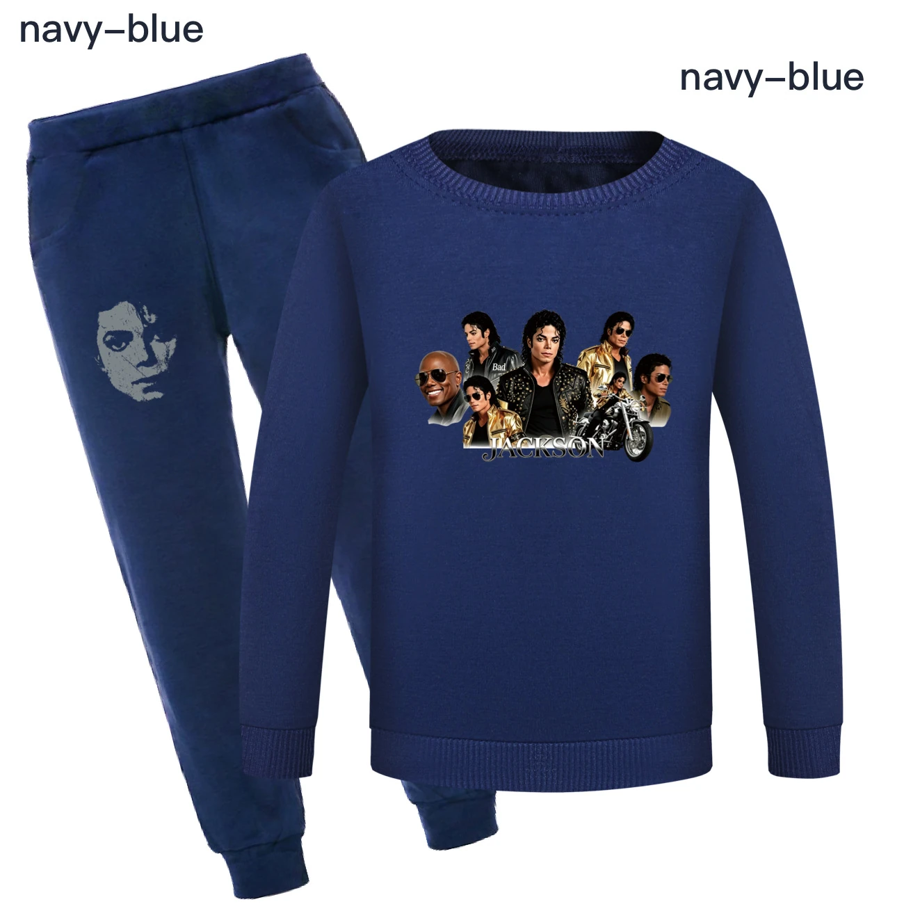 Kids’ Crewneck Sweatshirt & Jogger Set — 5829 Edition, Style 03 · Set · Royal Blue