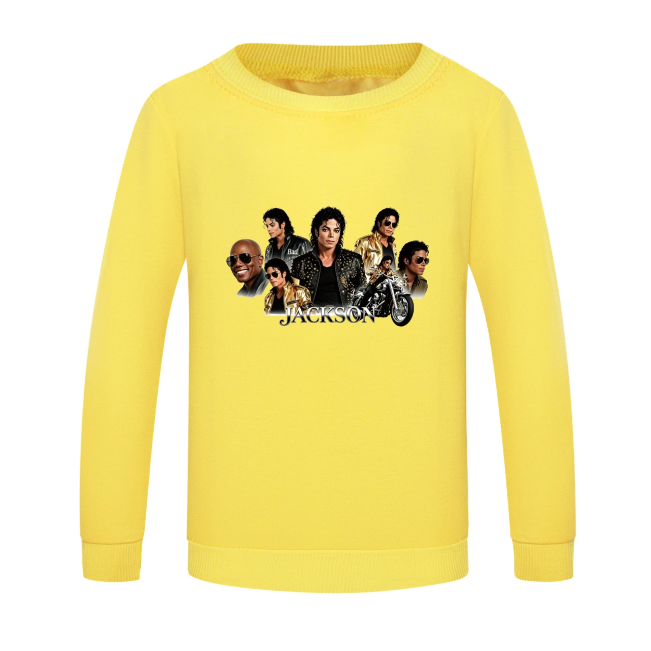 Kids’ Crewneck Sweatshirt & Jogger Set — 5829 Edition, Style 06 · Crewneck · Yellow