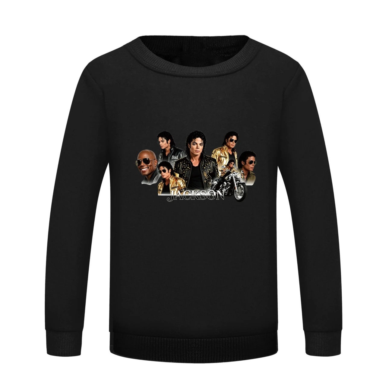Kids’ Crewneck Sweatshirt & Jogger Set — 5829 Edition, Style 09 · Crewneck · Black