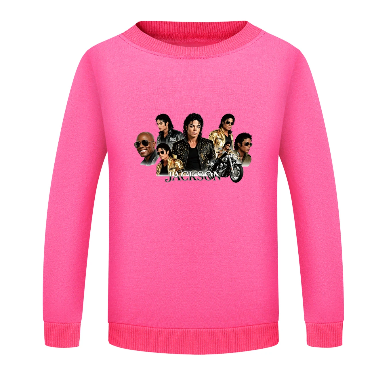 Kids’ Crewneck Sweatshirt & Jogger Set — 5829 Edition, Style 10 · Crewneck · Rose