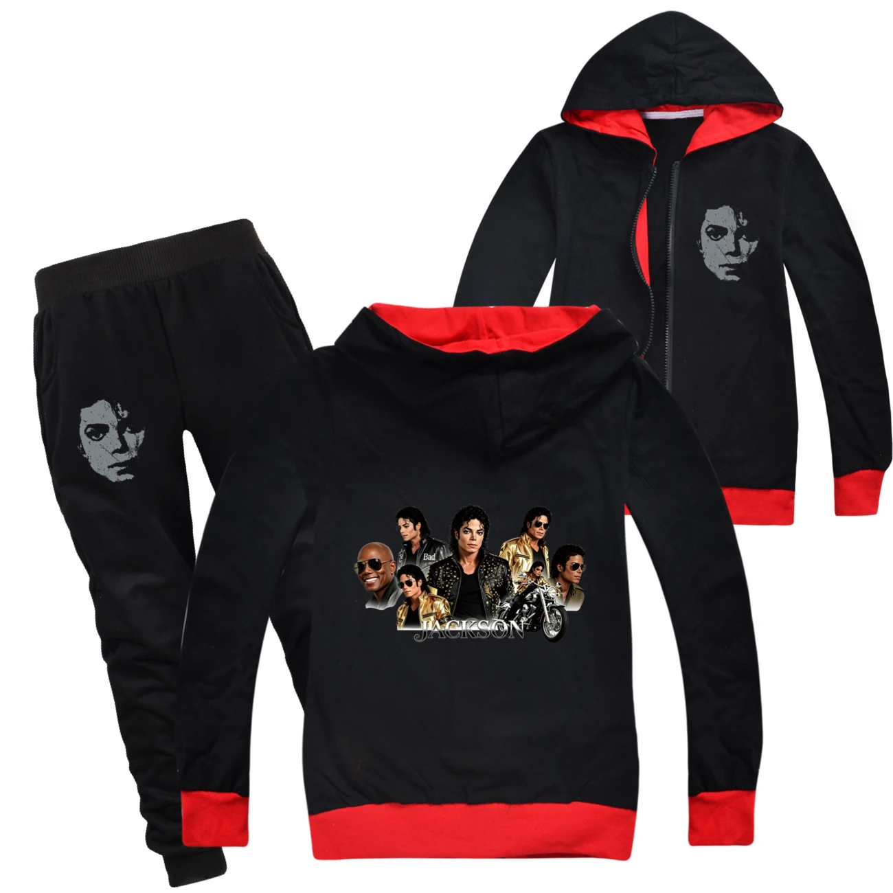 Kids’ Zip-Up Track Set — 5829 Edition, Style 07 · Set · Black