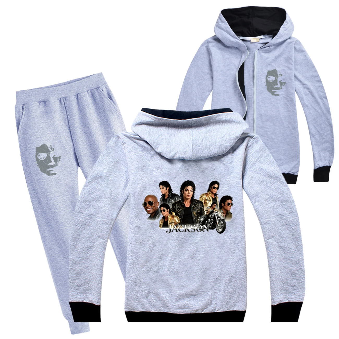 Kids’ Zip-Up Track Set — 5829 Edition, Style 08 · Set · Grey