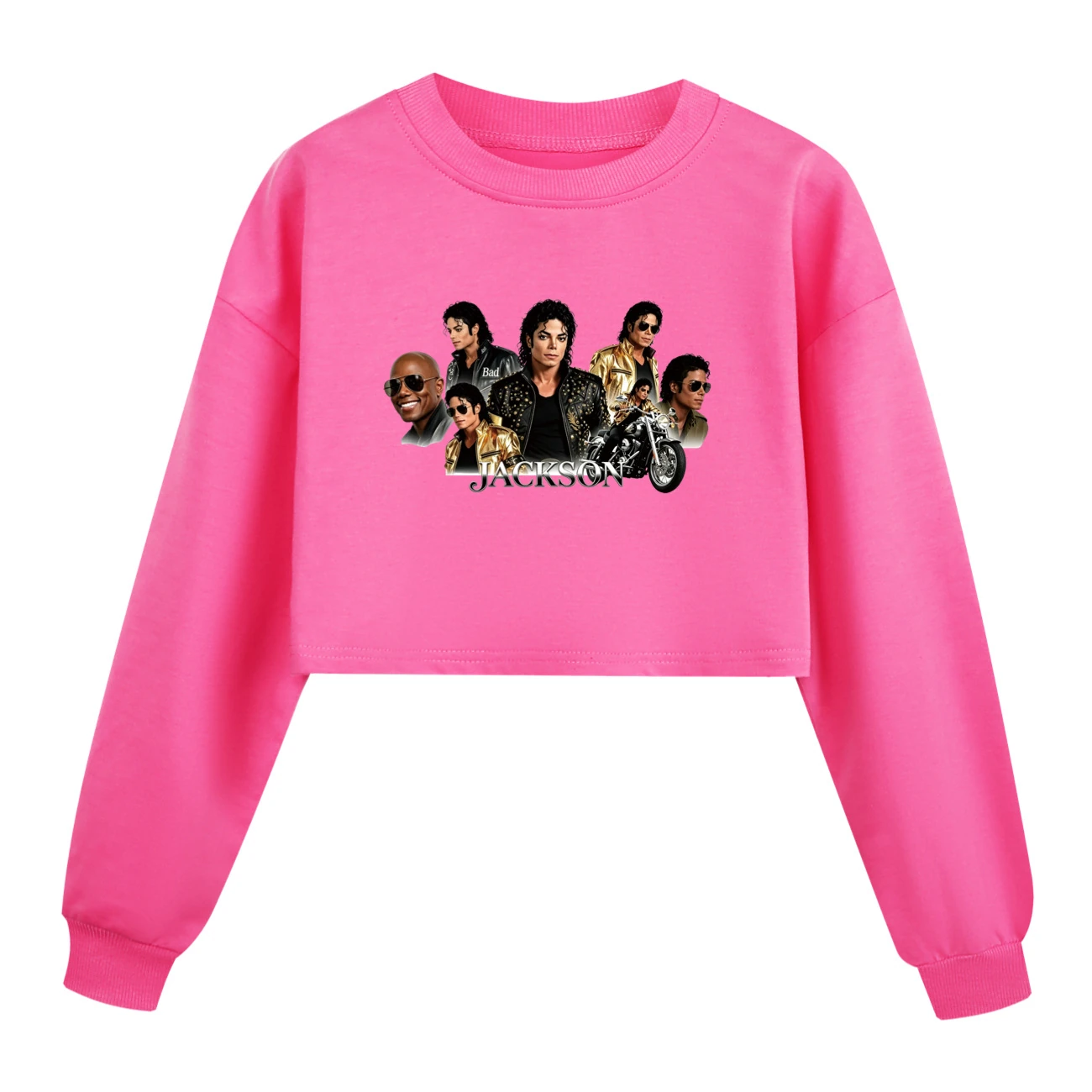 Girls’ Cropped Sweatshirt Set — 5829 Edition, Style 07 · Rose