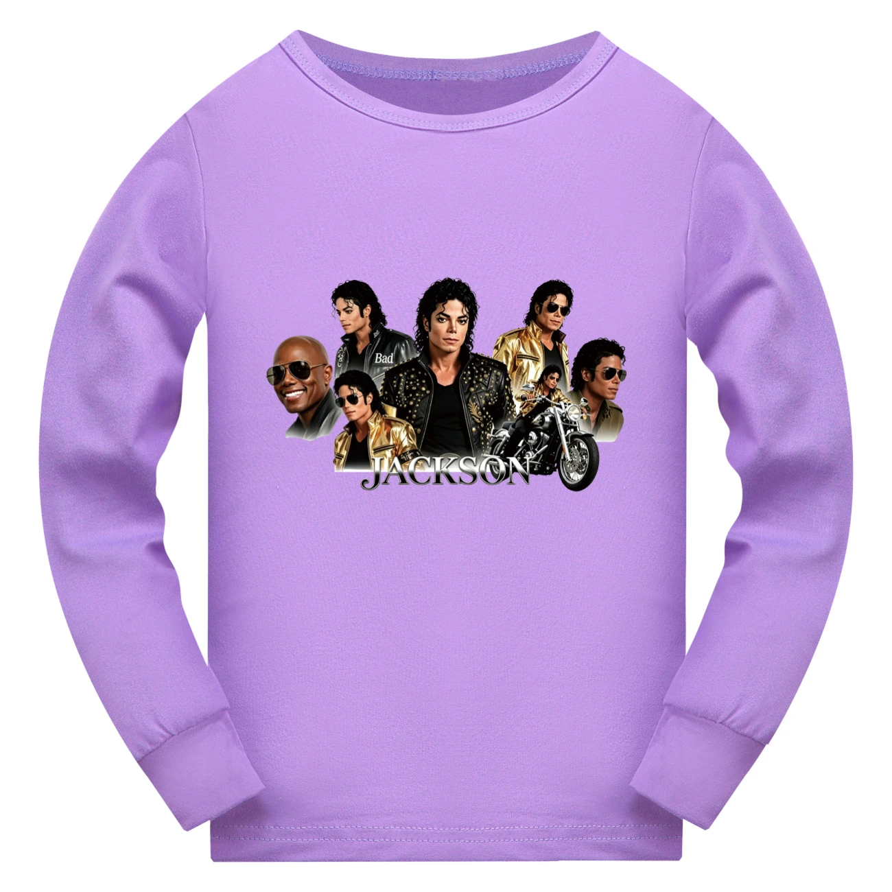 Kids’ Long & Short Sleeve Tee Collection — 5829 Edition, Style 01 · Long Sleeve · Purple