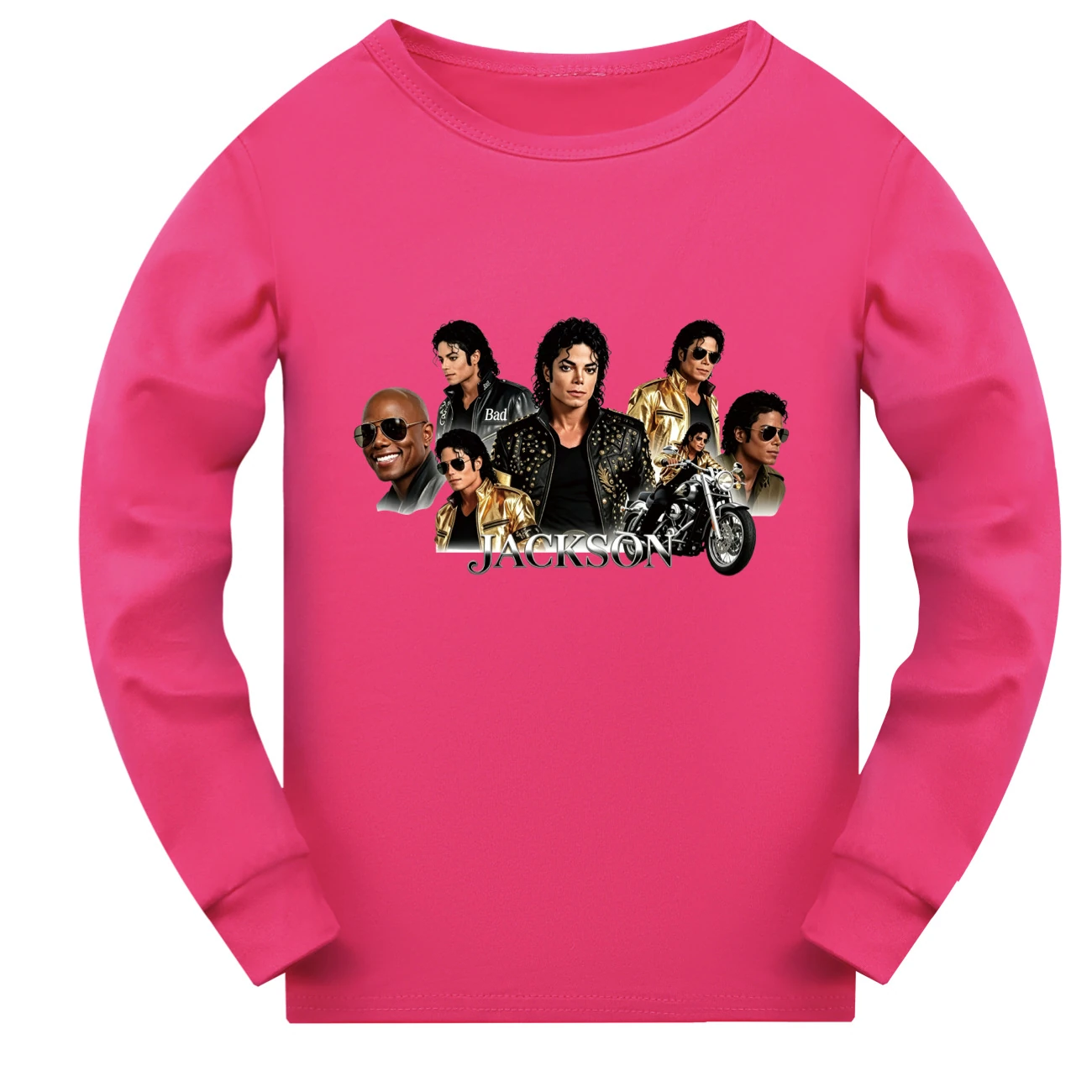 Kids’ Long & Short Sleeve Tee Collection — 5829 Edition, Style 03 · Long Sleeve · Rose