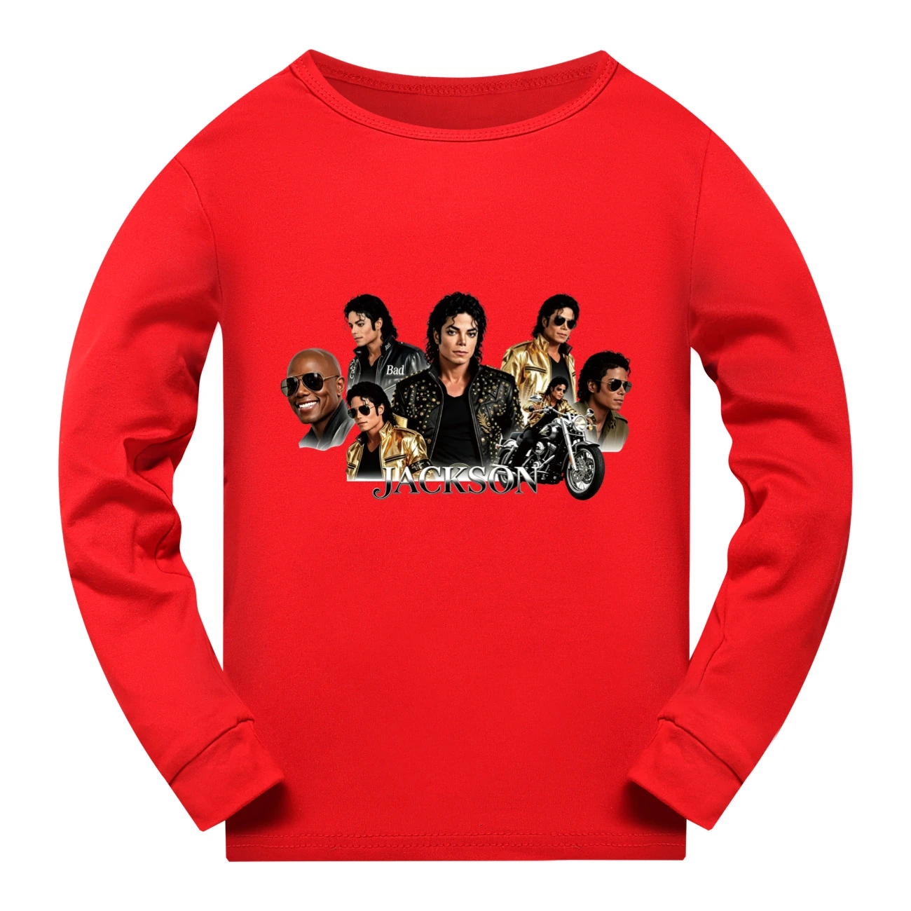 Kids’ Long & Short Sleeve Tee Collection — 5829 Edition, Style 06 · Long Sleeve · Red