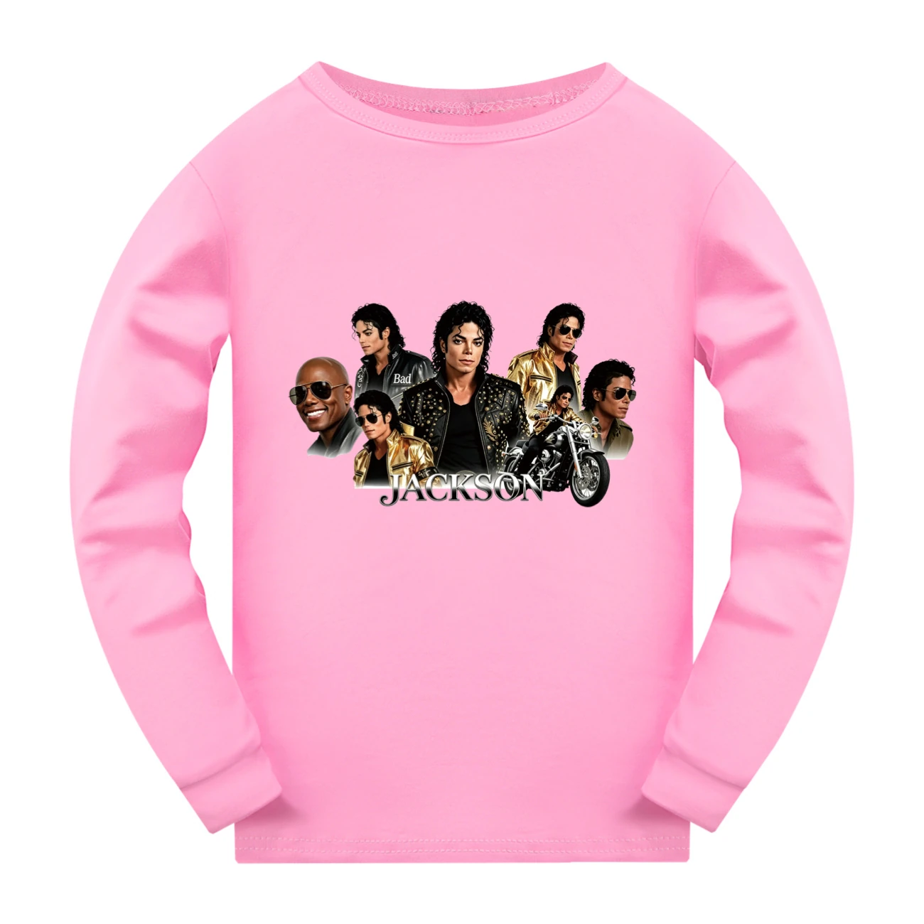 Kids’ Long & Short Sleeve Tee Collection — 5829 Edition, Style 07 · Long Sleeve · Pink