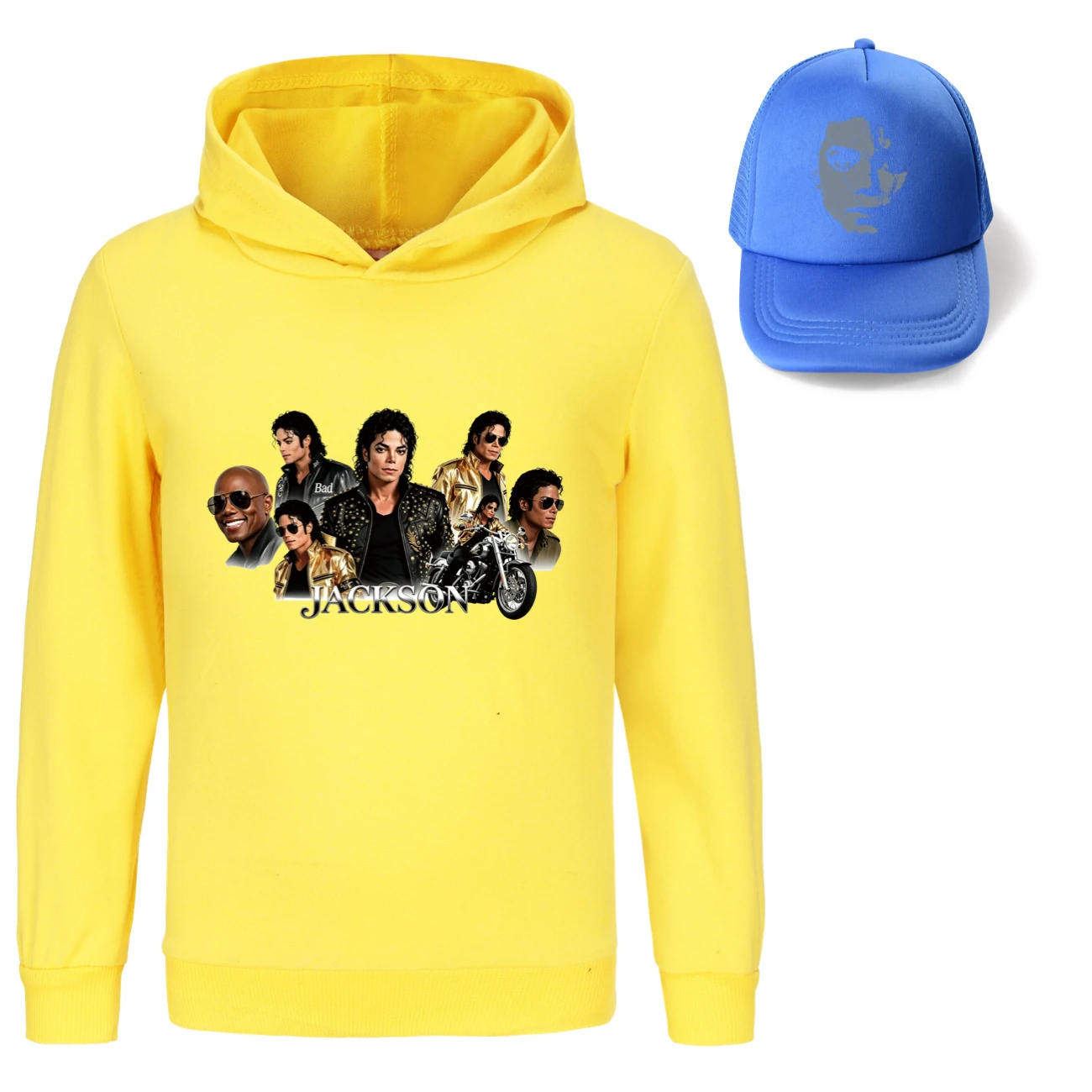 Kids’ Hoodie & Sun Hat Set — 5829 Edition, Style 02 · Yellow