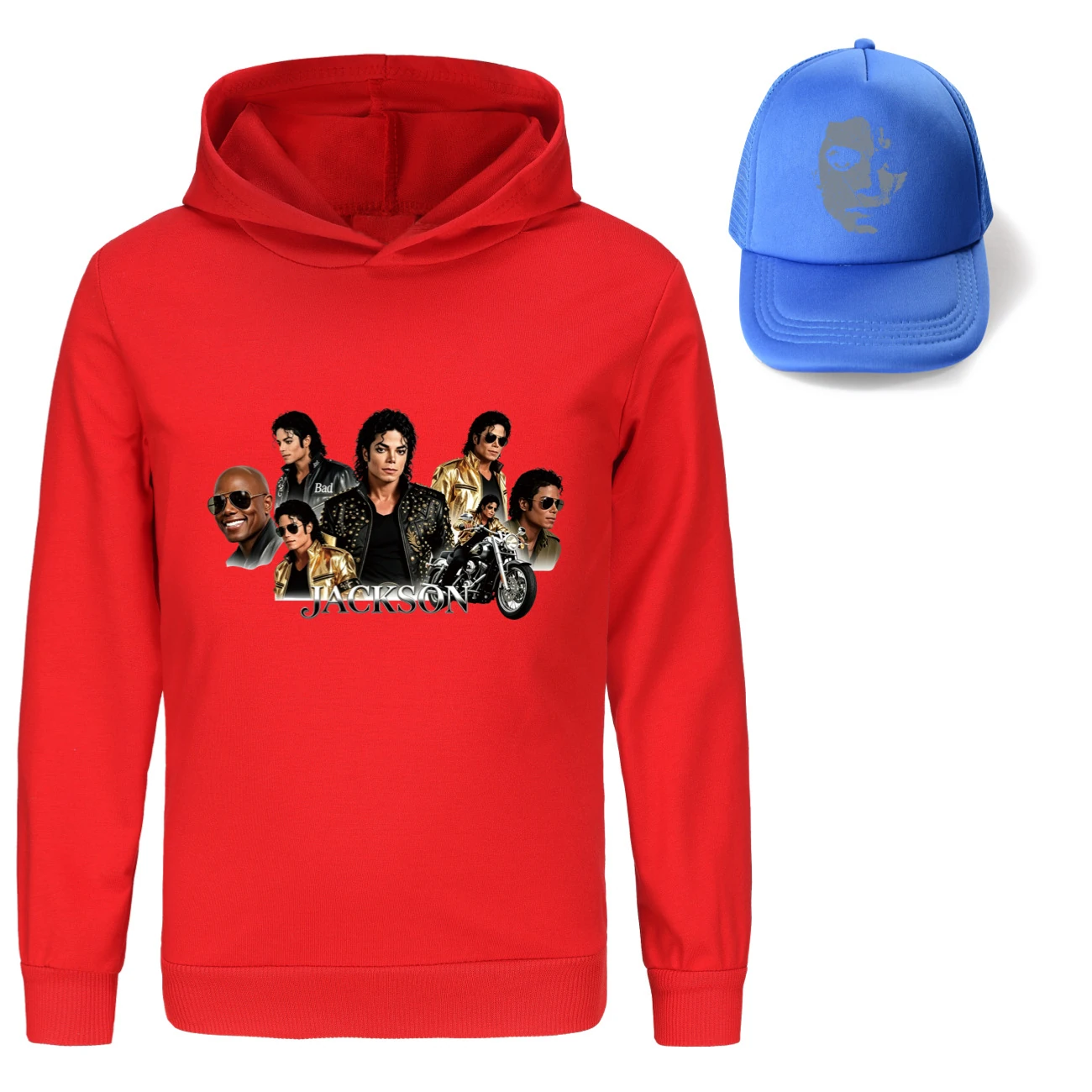 Kids’ Hoodie & Sun Hat Set — 5829 Edition, Style 03 · Red