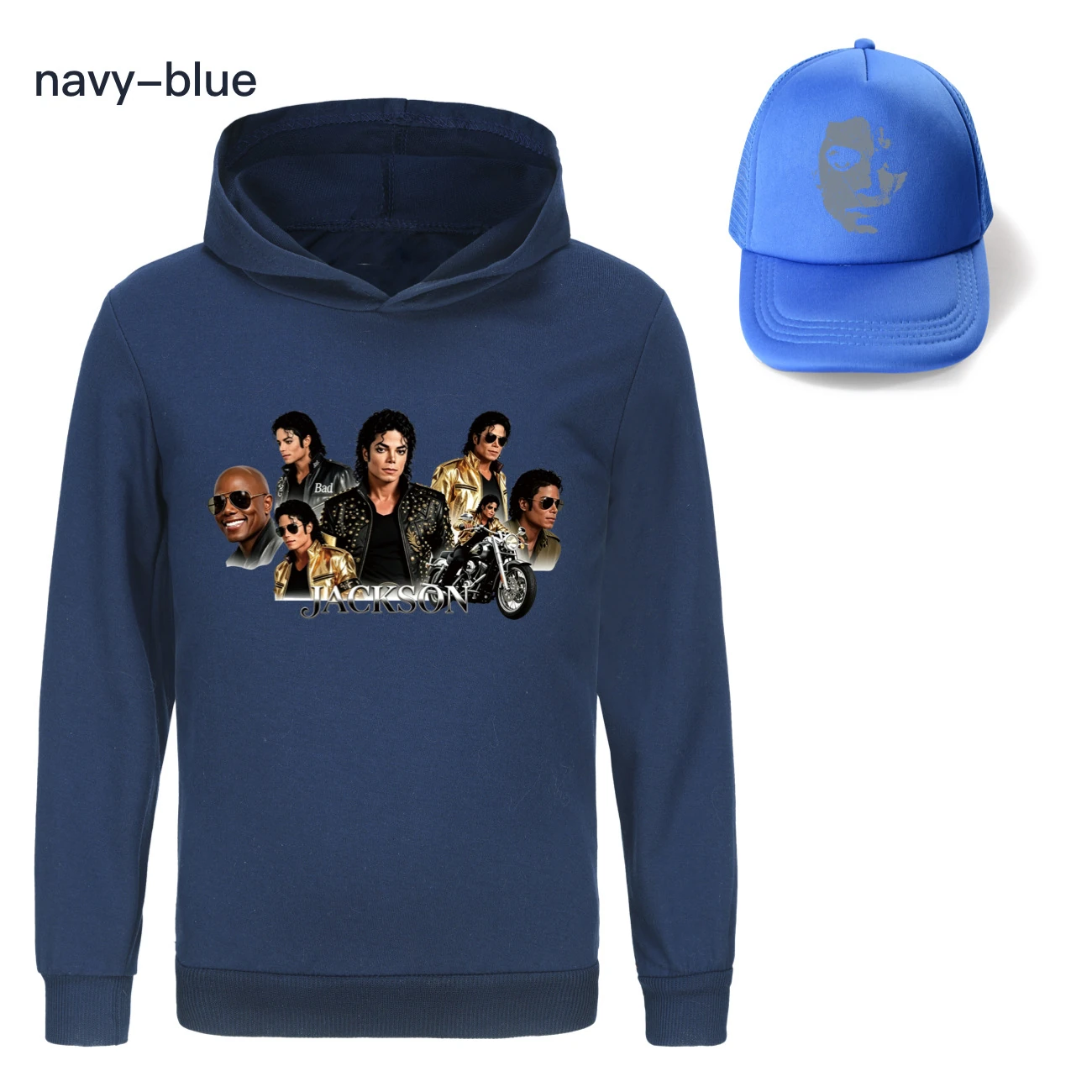 Kids’ Hoodie & Sun Hat Set — 5829 Edition, Style 09 · Navy