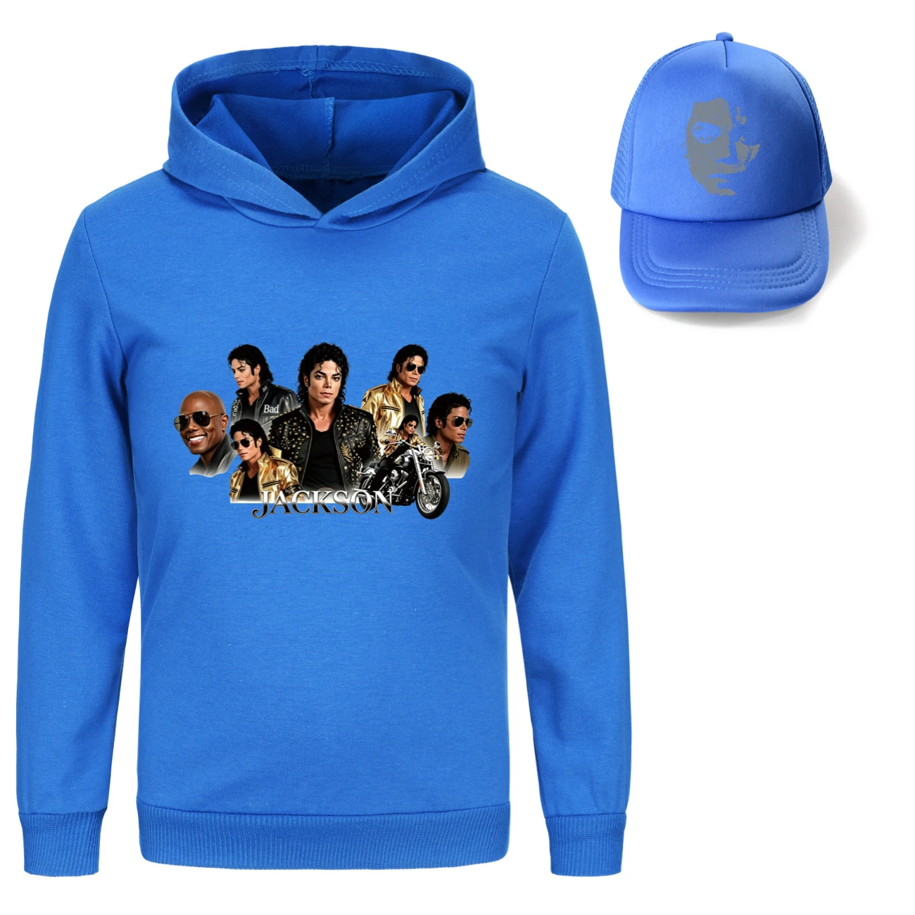 Kids’ Hoodie & Sun Hat Set — 5829 Edition, Style 10 · Deep Blue