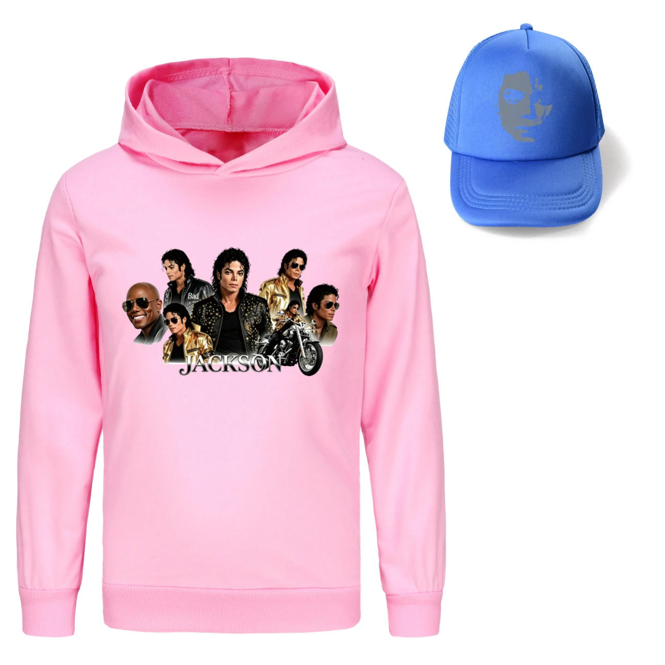 Kids’ Hoodie & Sun Hat Set — 5829 Edition, Style 11 · Pink