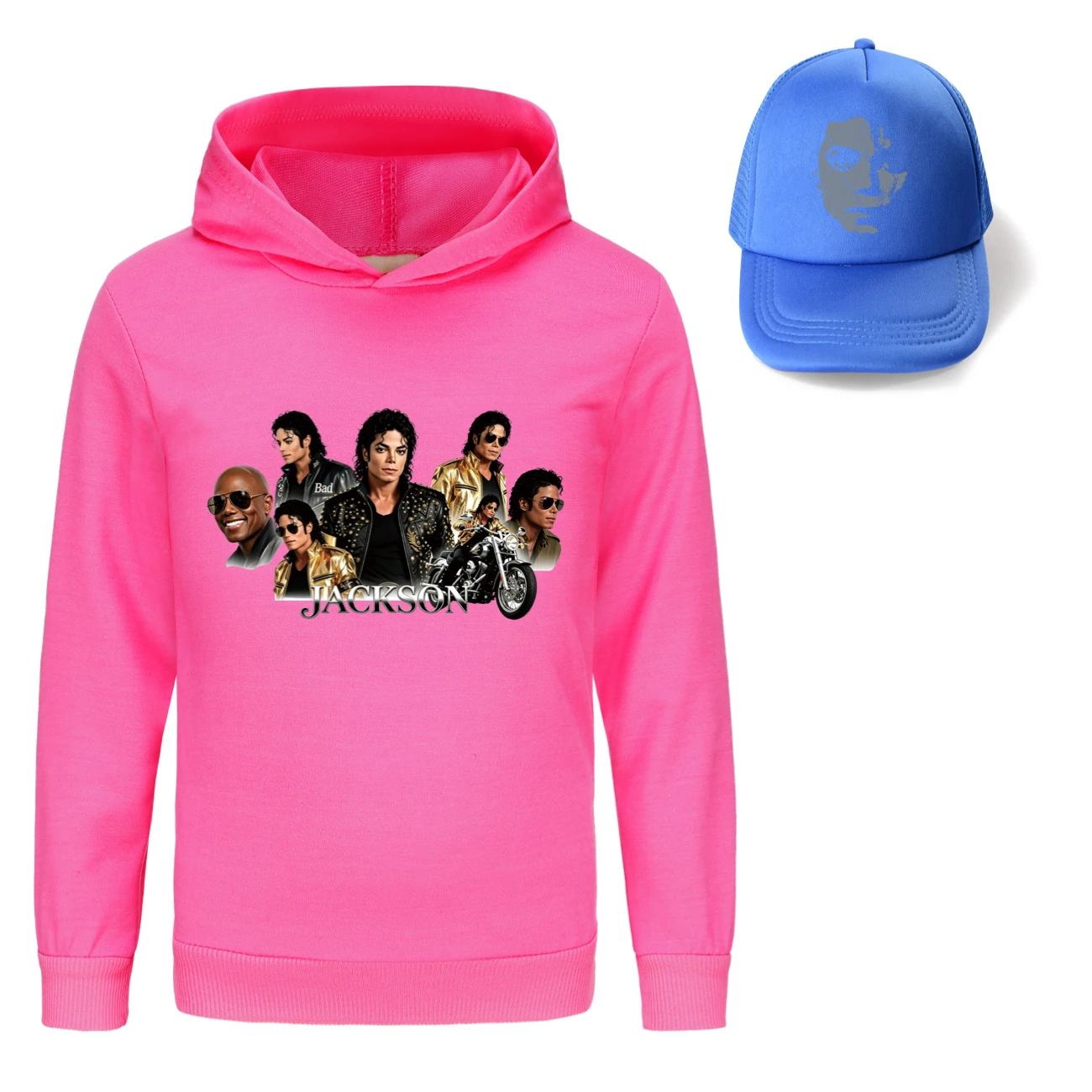 Kids’ Hoodie & Sun Hat Set — 5829 Edition, Style 12 · Rose